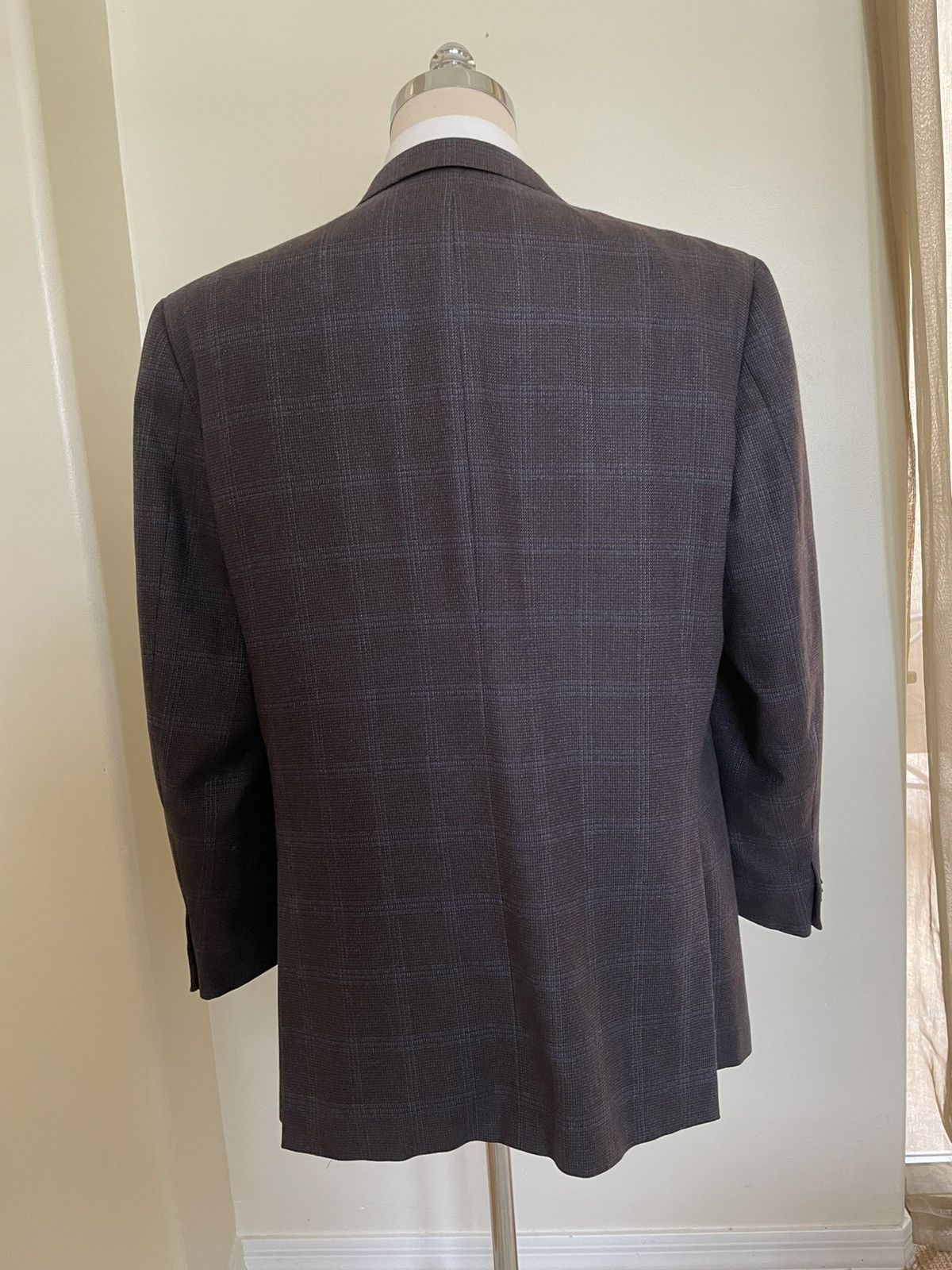 Ermenegildo Zegna Subtle Windowpane Check Silk & Cashmere Jacket Size 48R - 5 Thumbnail