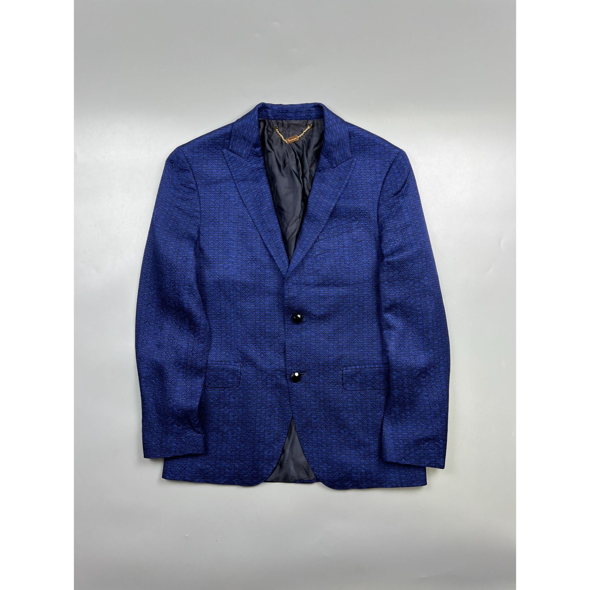 Billionaire Couture Billionaire Couture Silk Wool Patterned Blazer (Y0989) Size 48R - 1 Thumbnail