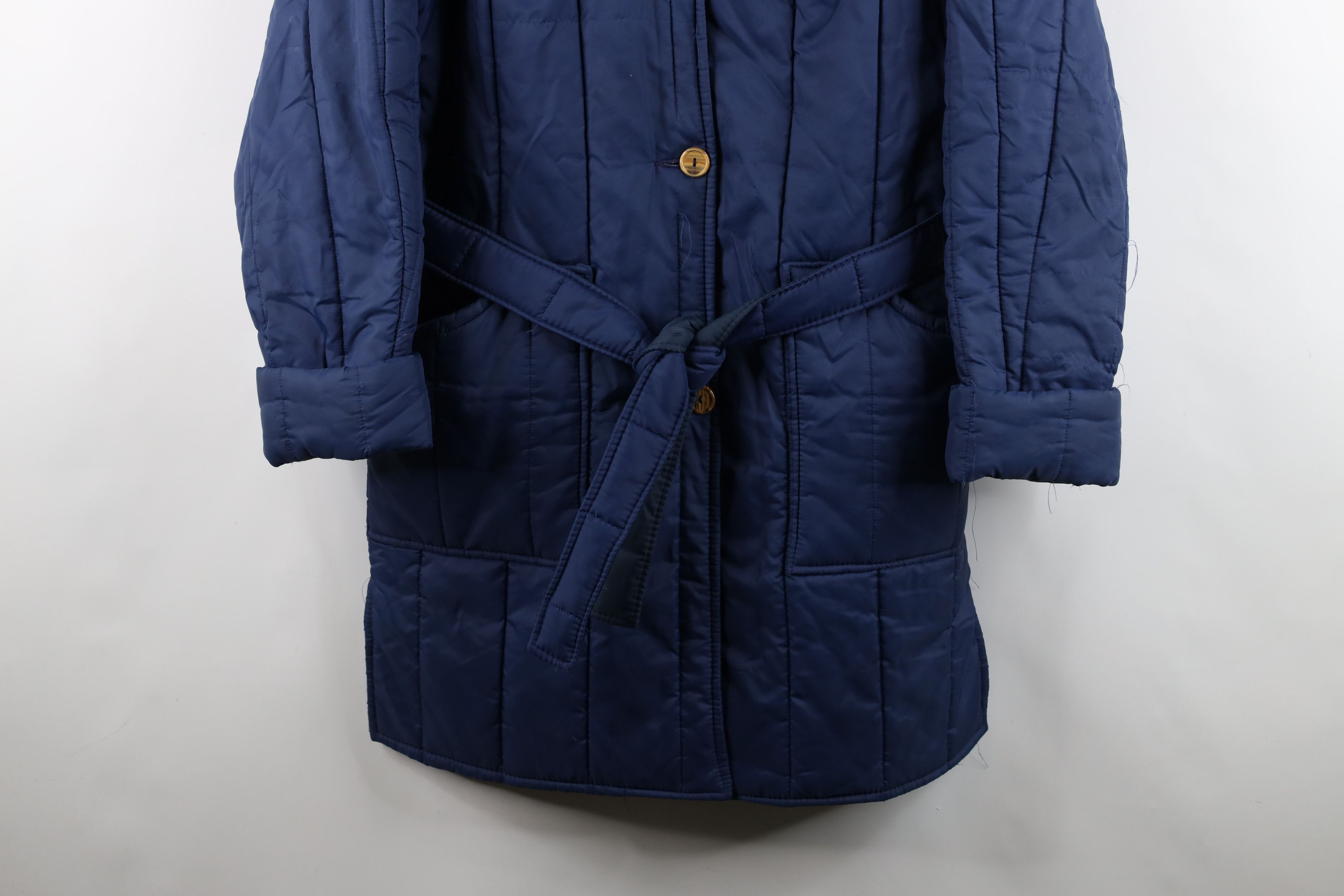 Vintage 70s Streetwear Belted Insulated Trench Coat Jacket