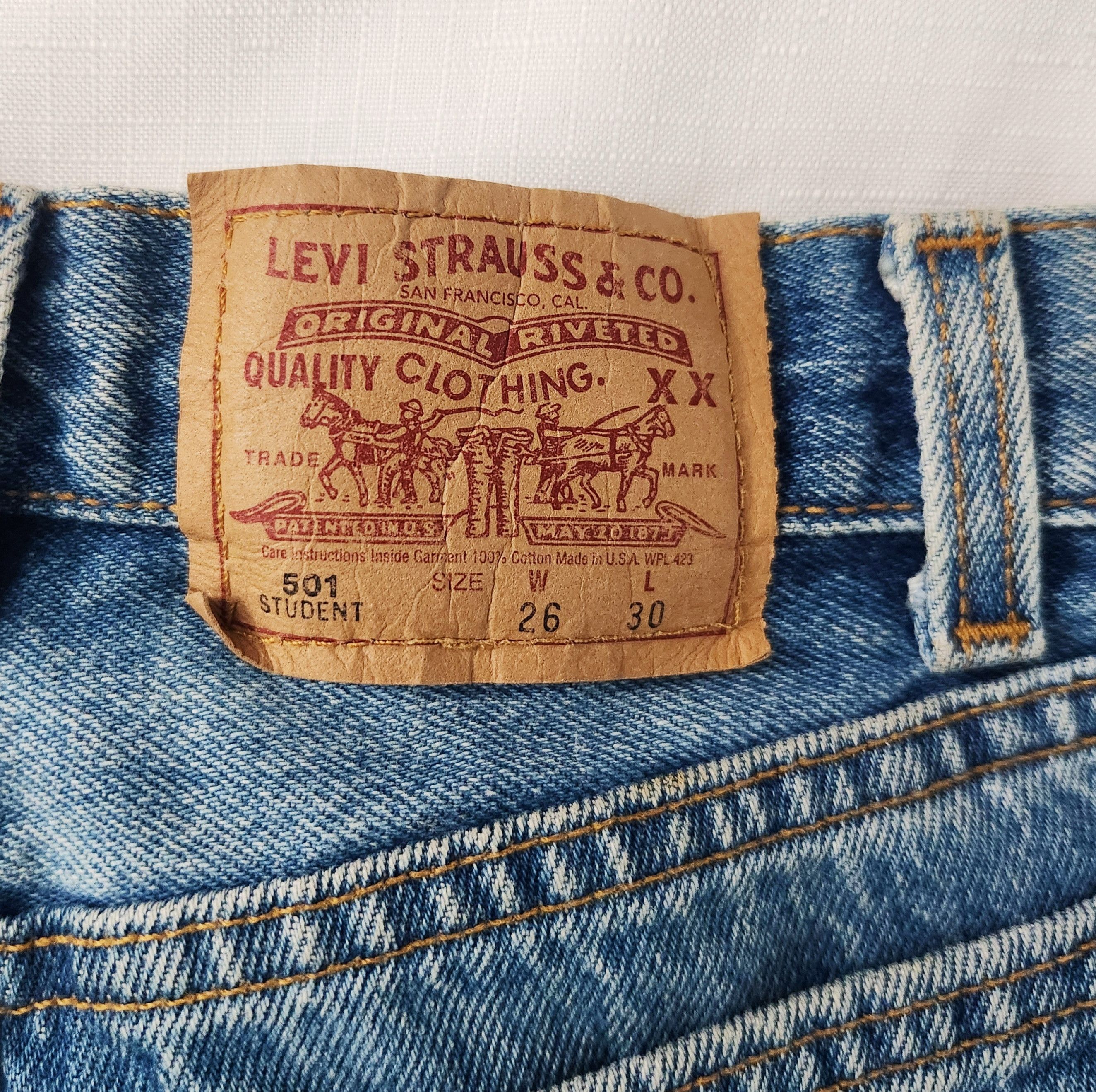 Levi's × Vintage Levi's True Vintage 501 Student XX USA Made VTG Red Tab 26 Size US 26 / EU 42 - 19 Thumbnail