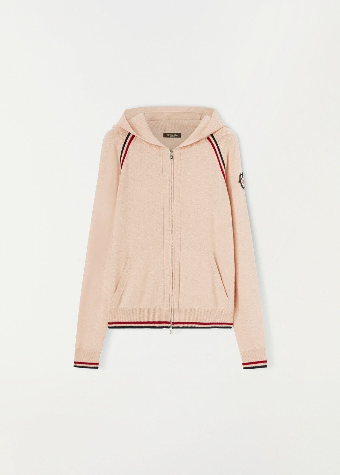image of Loro Piana O1Loc1C0224 Cvd Top Cashmere Hoodie In Pink, Women's (Size Large)