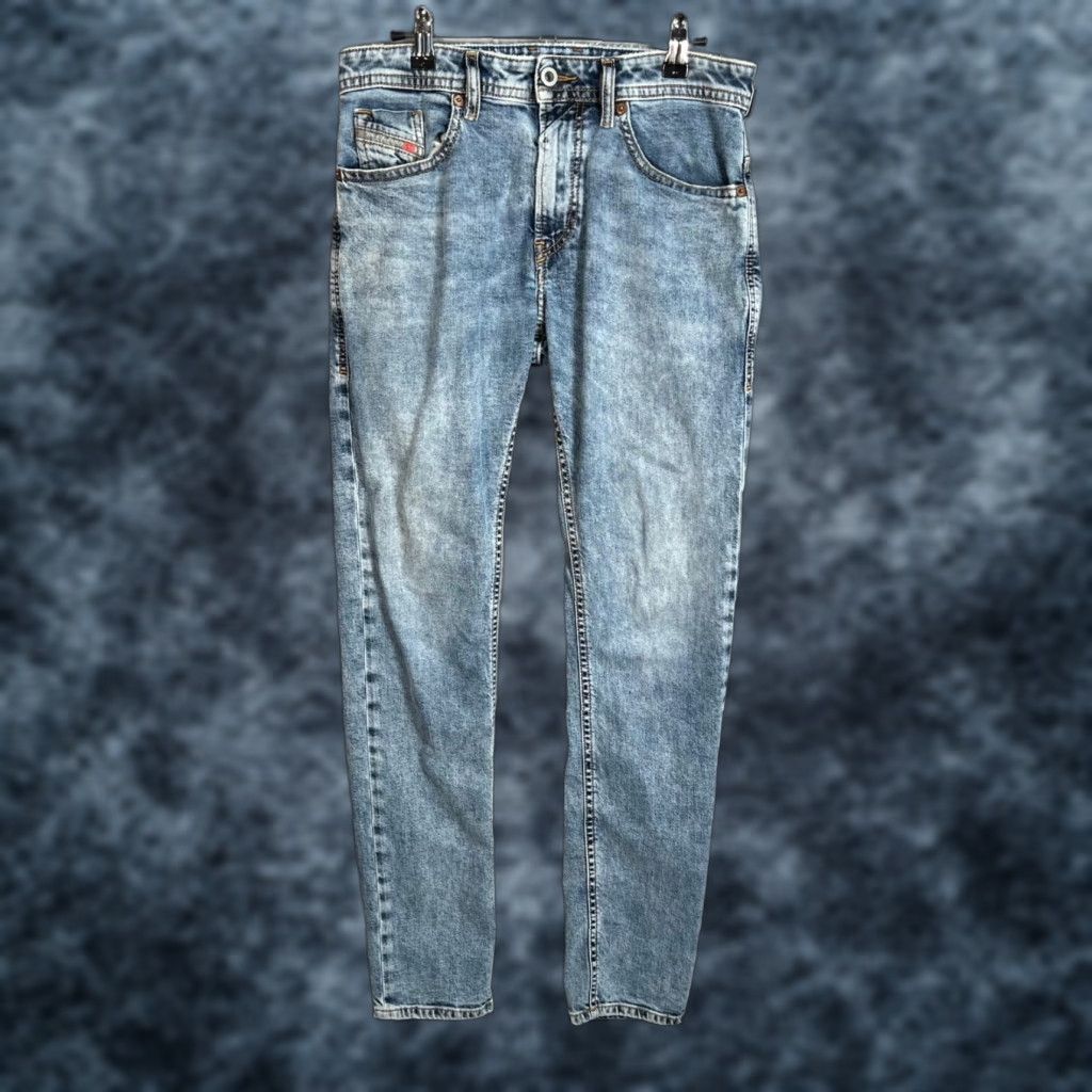 Diesel Diesel Jeans Slim 29 Thommer Skinny Light Wash Cotton Blend Denim 5-Pocket Mens Regular 29in Blue Size US 29 - 1 Thumbnail
