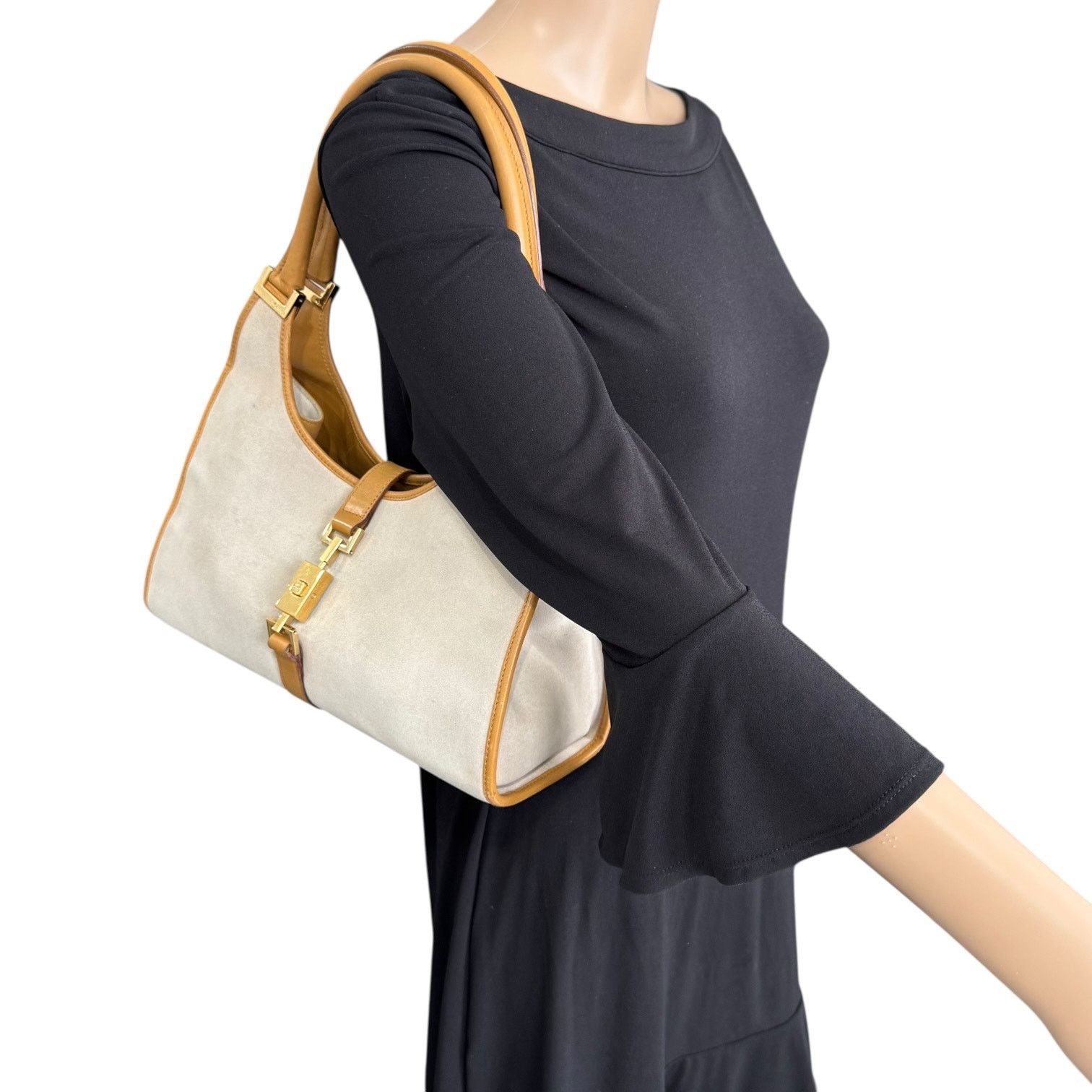 Gucci Gucci Bardot Suede Shoulder Bag Size ONE SIZE - 3 Thumbnail