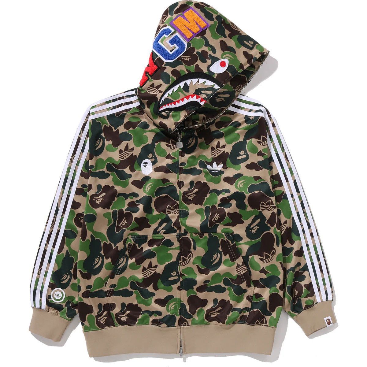 Adidas × Bape Bape Adidas Track Shark Hoodie SS26 Size US L / EU 52-54 / 3 - 1 Thumbnail