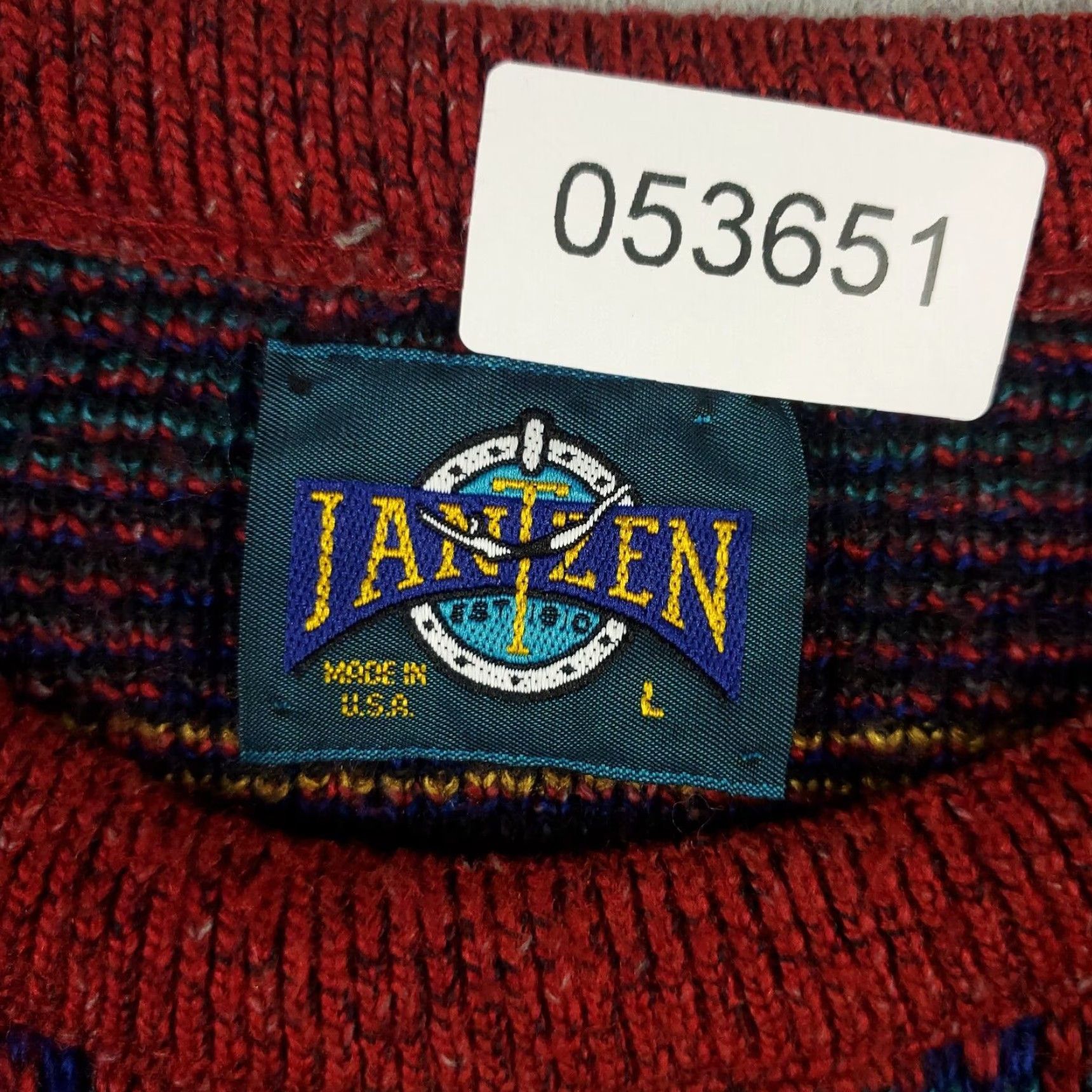Jantzen Jantzen Mens Large Red Plaid Sweater Vintage USA Casual Pullover Size US L / EU 52-54 / 3 - 8 Thumbnail