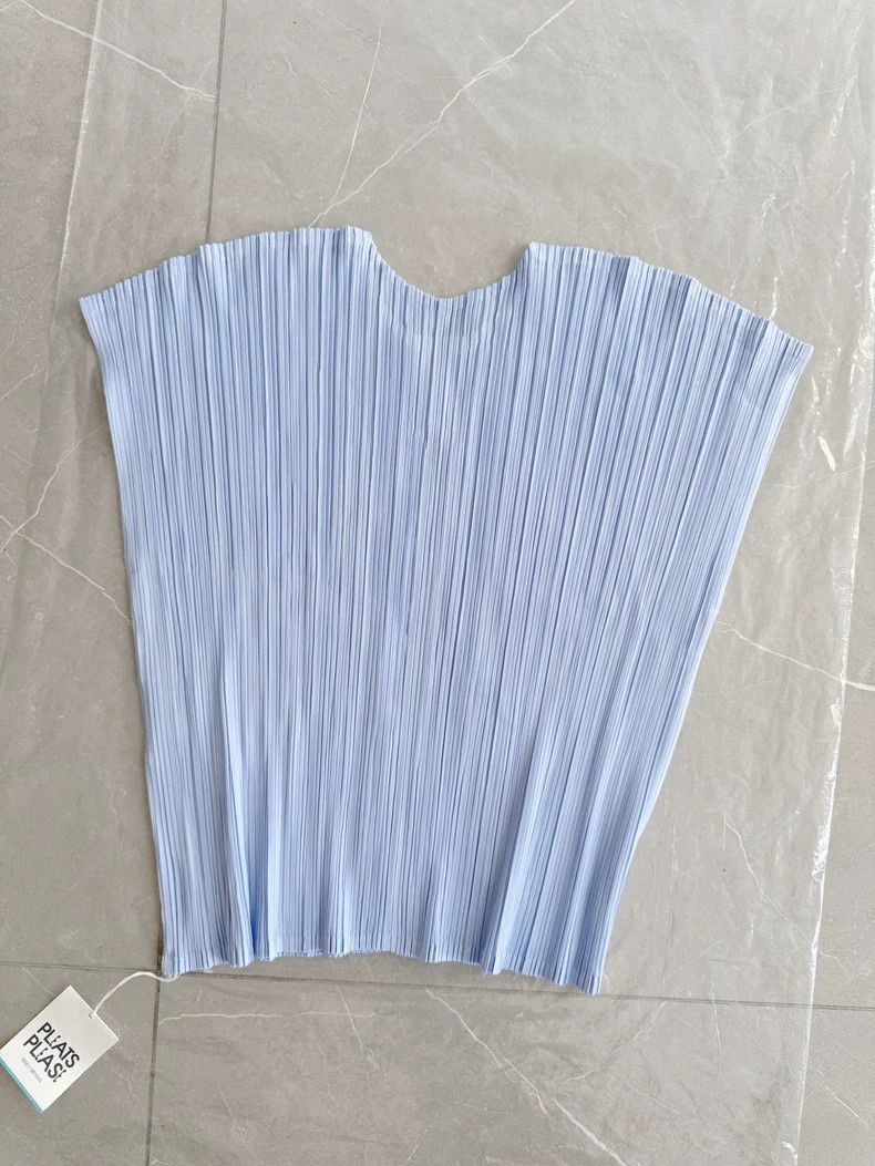 Issey Miyake Issey Miyake Blue pleated vest Size L / US 10 / IT 46 - 2 Thumbnail