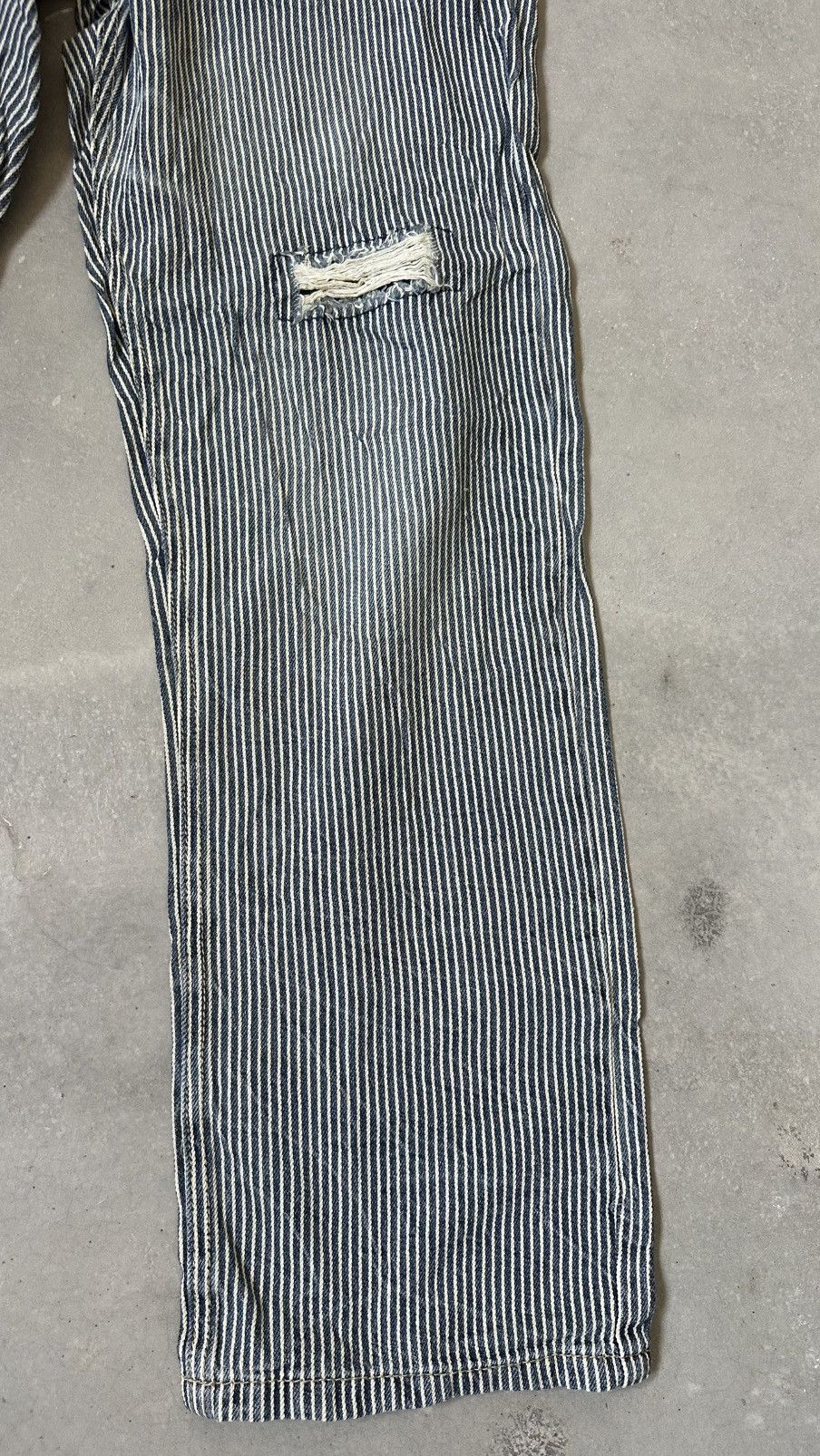 Japanese Brand JAPAN HICKORY DISTRESSED PANT Size US 34 / EU 50 - 3 Thumbnail
