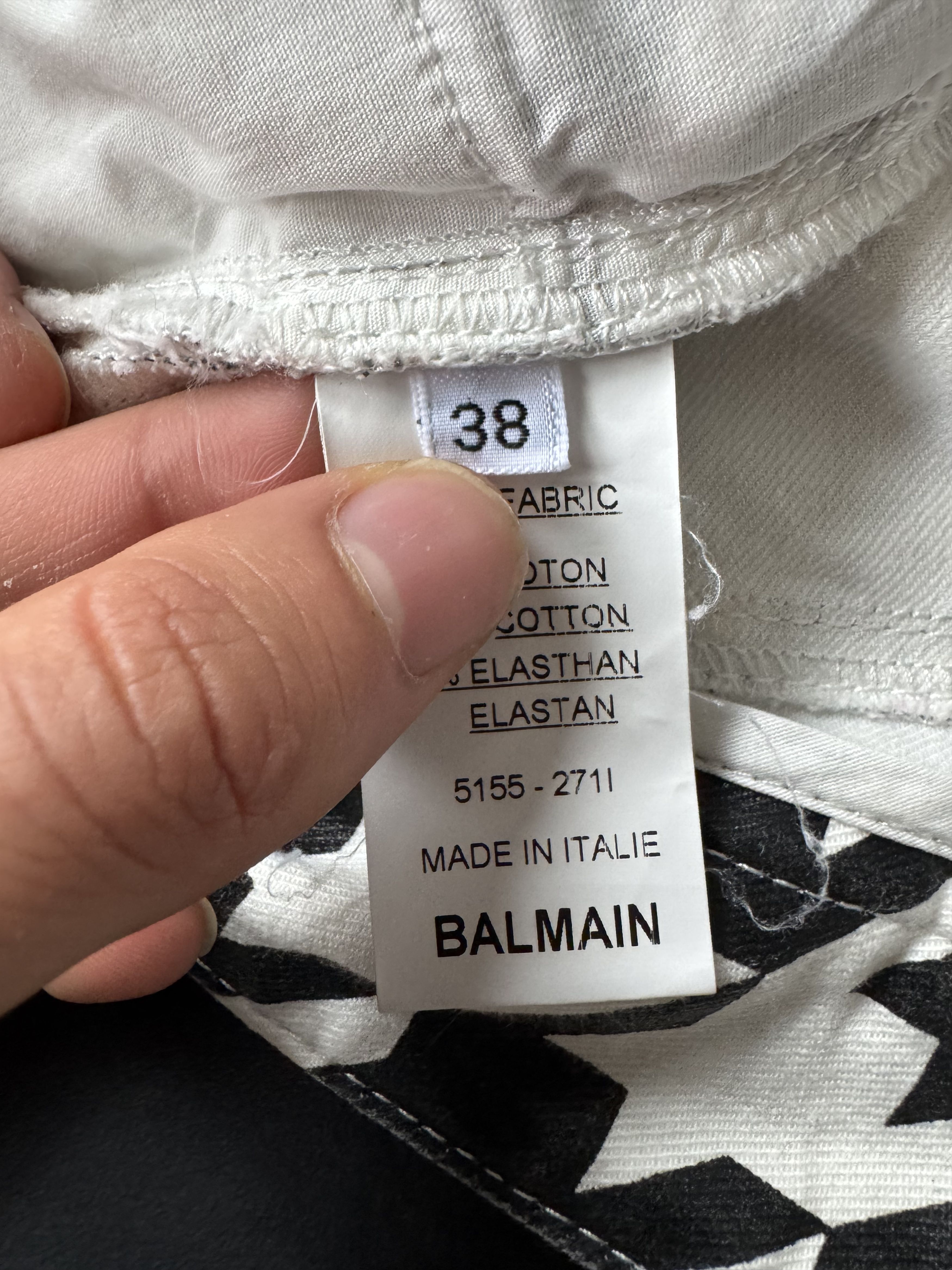 Balmain Star-Pattern Denim Trouser with lion embroidered buttons Size US 29 - 21 Thumbnail