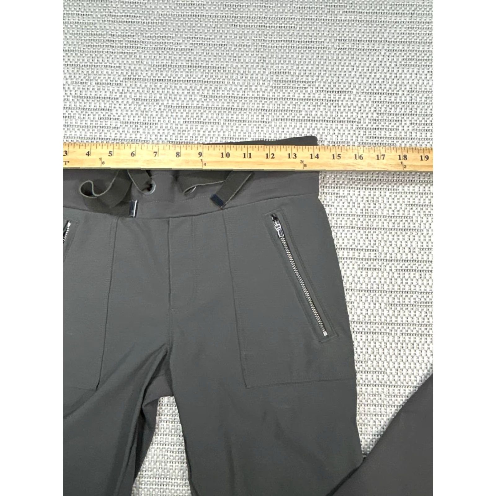Athleta Athleta Womens 4 Black Stretch Wander Stash Skinny Pants Mid Rise Drawstring Athletic Apparel Size 27" / US 4 / IT 40 - 6 Thumbnail