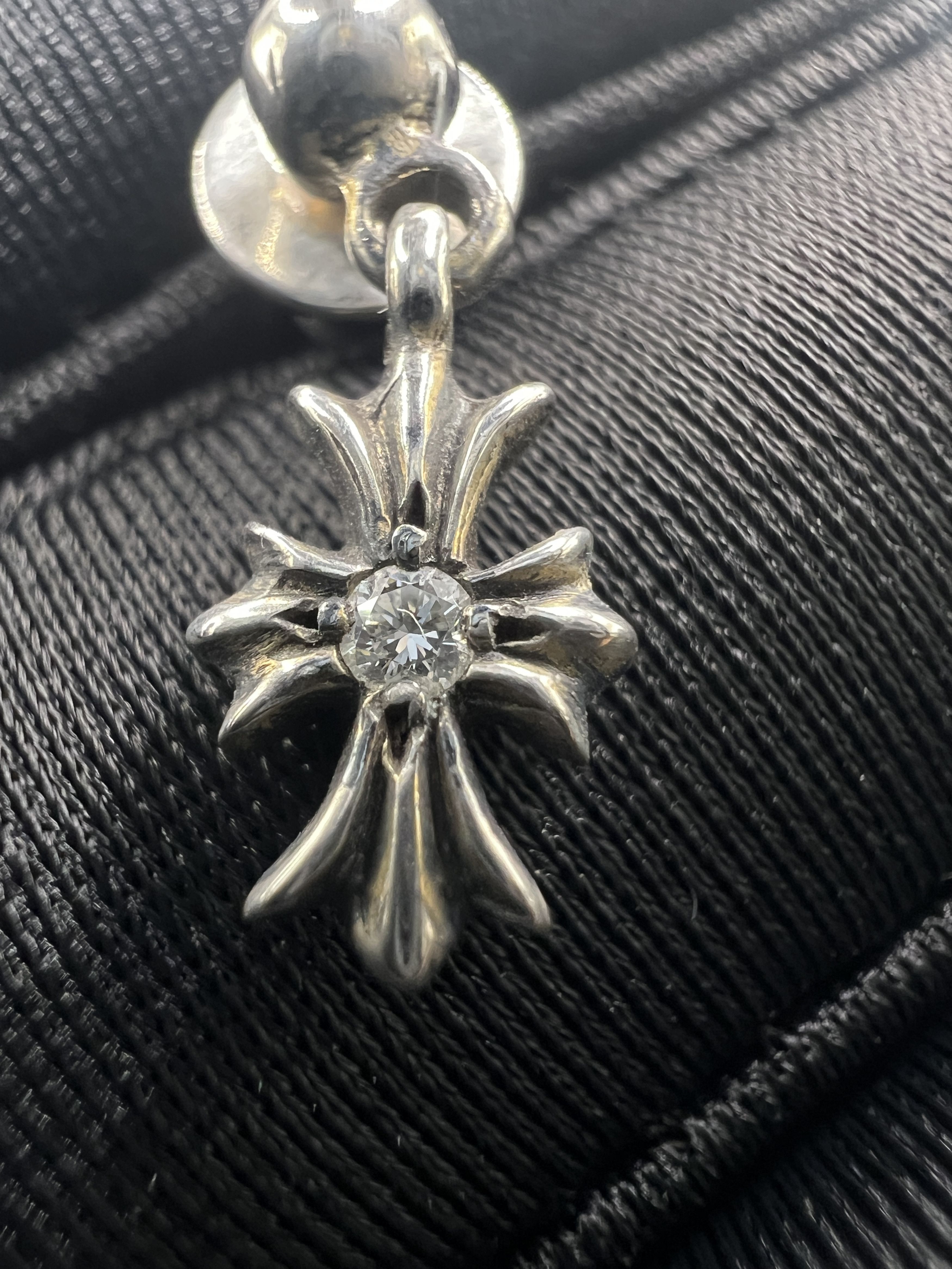 Chrome Hearts Chrome Hearts Tiny-E Pave A Diamond Drop Earring Size ONE SIZE - 4 Thumbnail