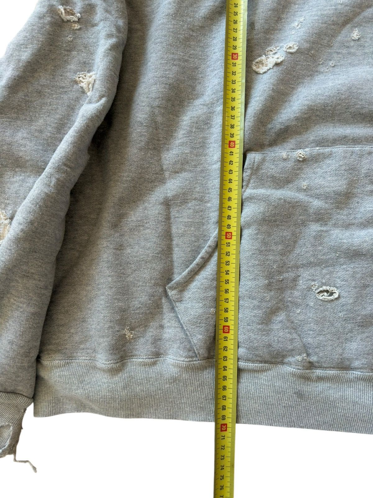 READYMADE *RARE* READYMADE JAPAN DOUBLE FACE THERMAL DISTRESSED HOODIE Size US XXL / EU 58 / 5 - 17 Thumbnail
