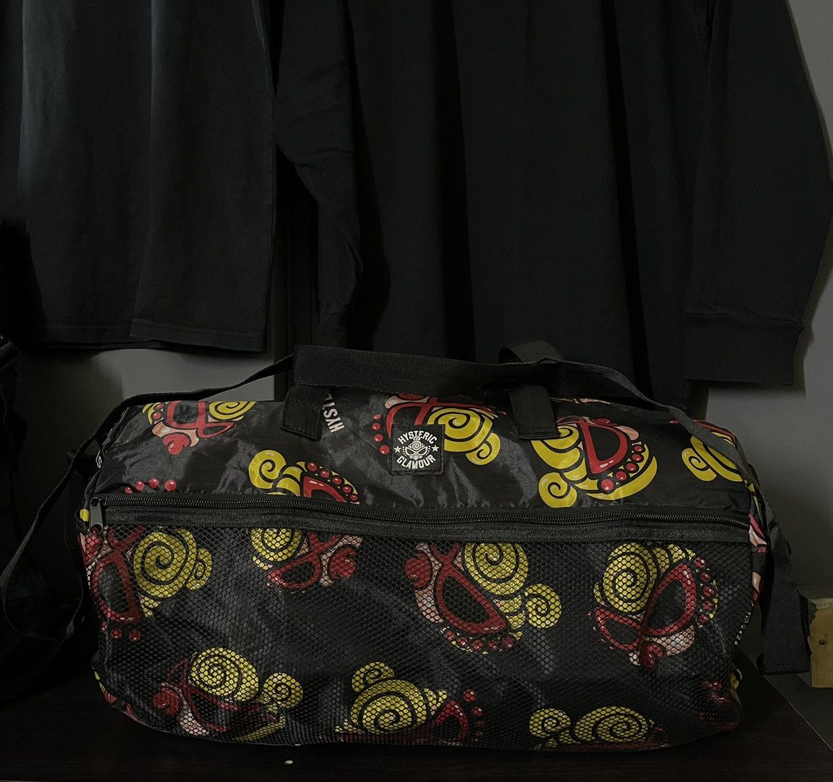 Hysteric Glamour Duffel Bag 2Way in Black, Men's