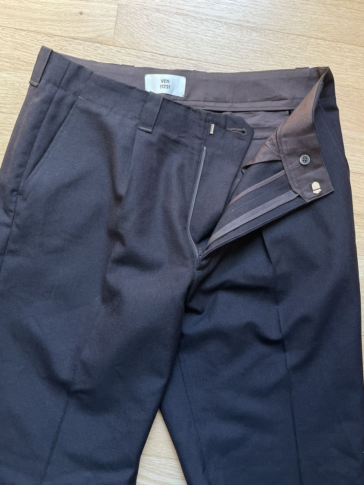 Other Ven. Space Ven 11231 Dark Brown Pants Kinori Wool Evan 48 Size US 32 / EU 48 - 3 Thumbnail