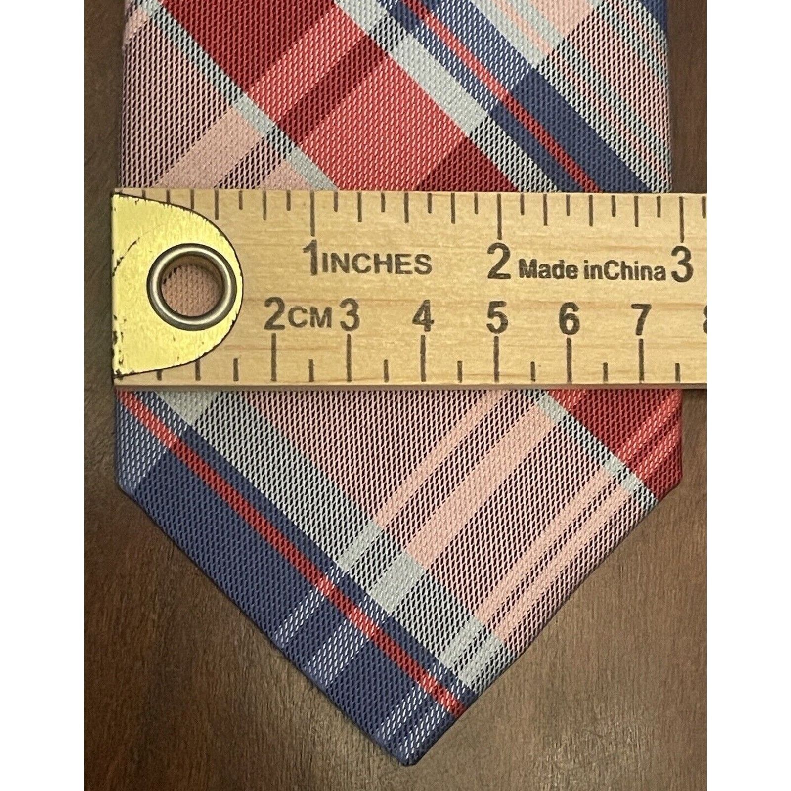 Jos. A. Bank Jos. A. Bank Traveler Red Blue Pink 65% Cotton 35% Silk Size ONE SIZE - 4 Thumbnail
