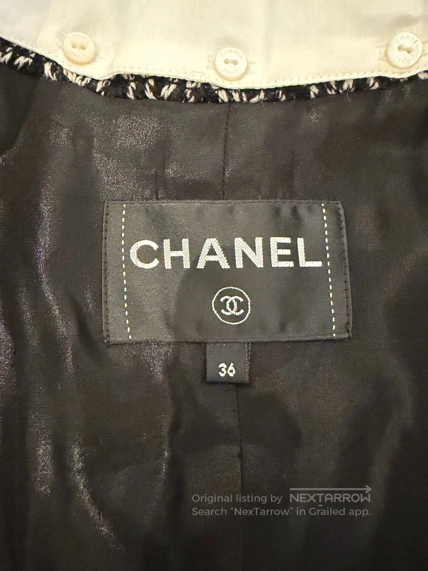Chanel Chanel Metiers d'Art Black White Coat. Size M / US 6-8 / IT 42-44 - 3 Thumbnail