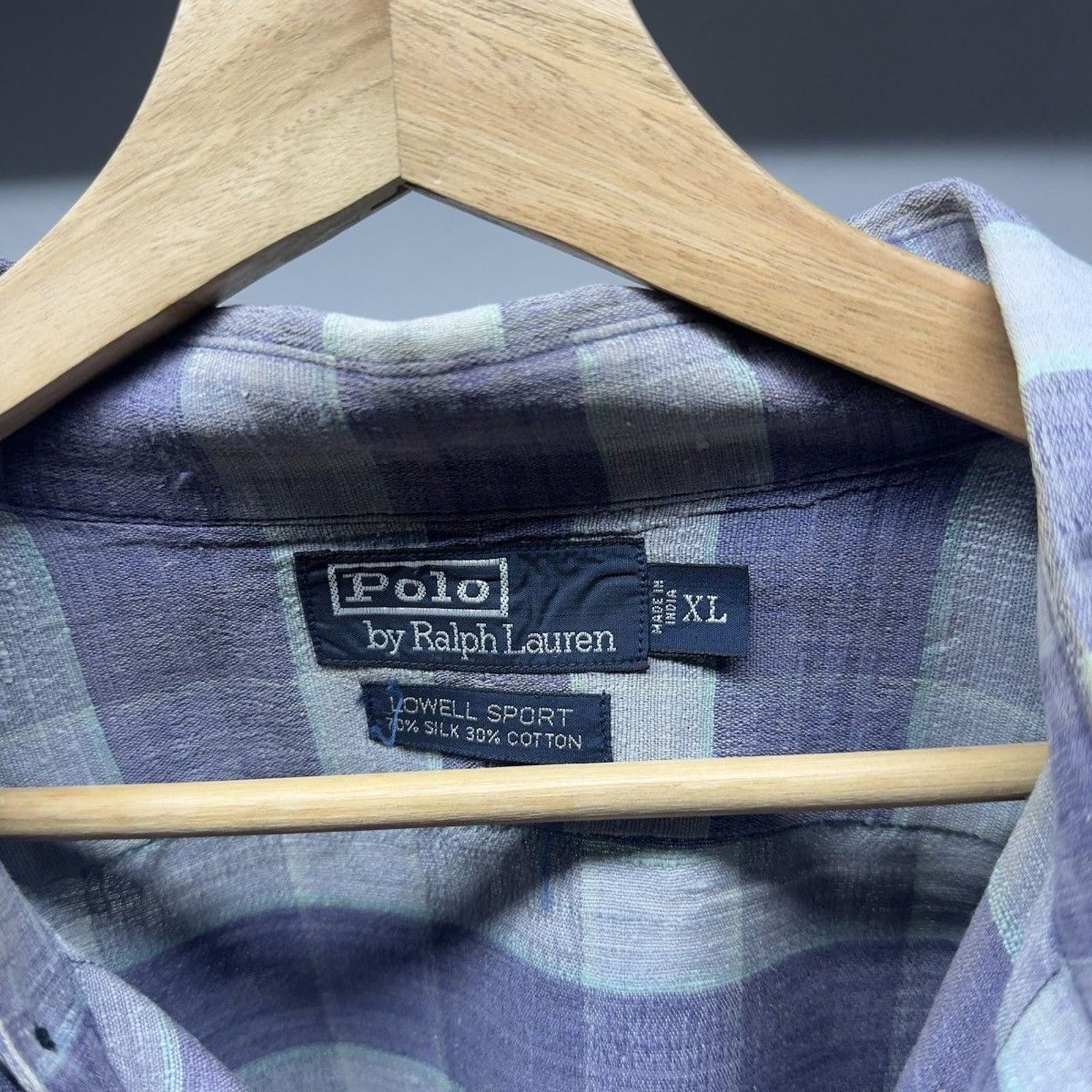 Vintage Polo Ralph Lauren Plaid Striped Lowell Shirt ERD Grunge Size US XL / EU 56 / 4 - 6 Thumbnail