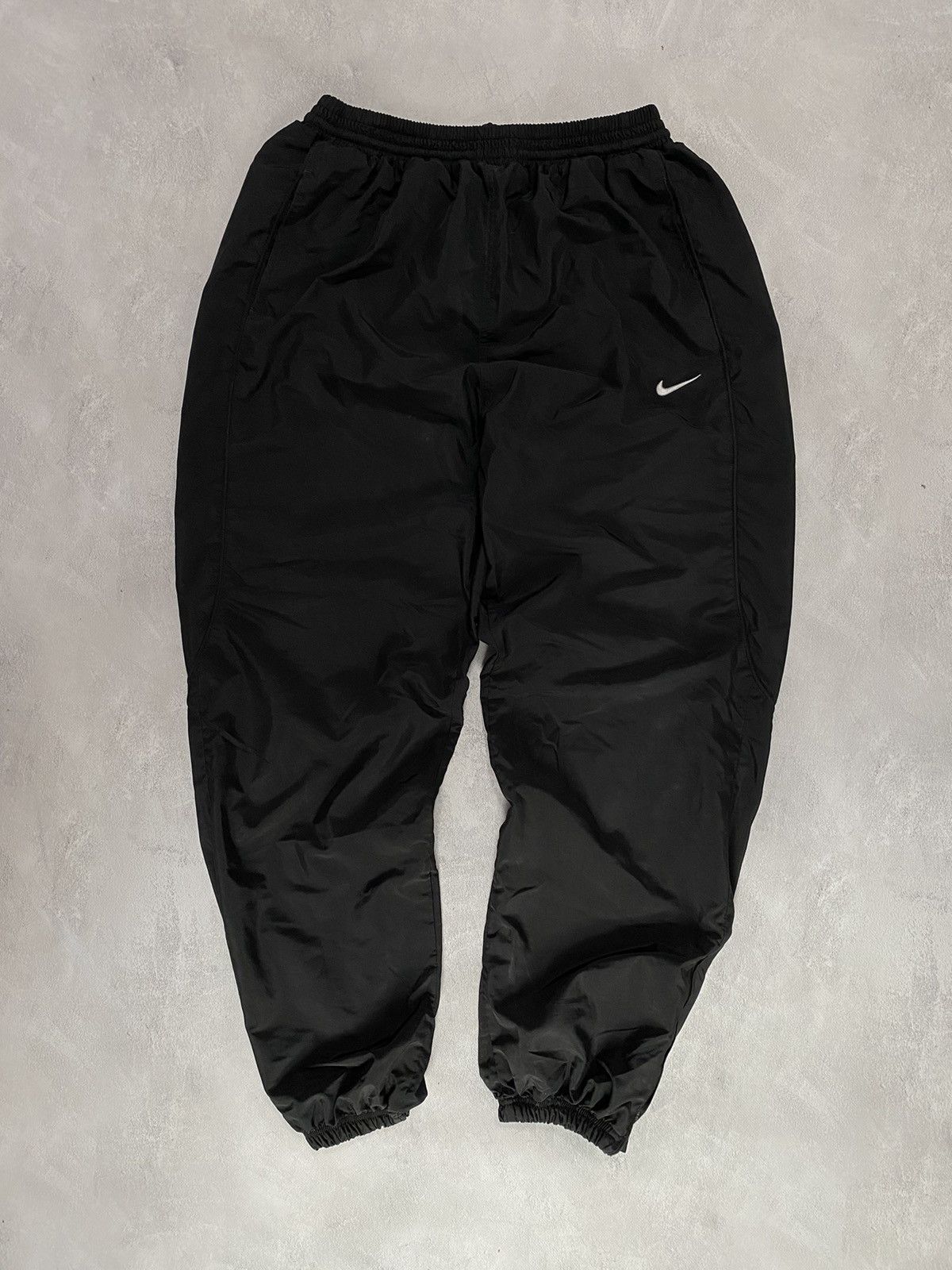 Nike × Vintage Vintage Pants Drill Baggy Track NIKE Swoosh Joggers Size US 38 / EU 54 - 1 Thumbnail