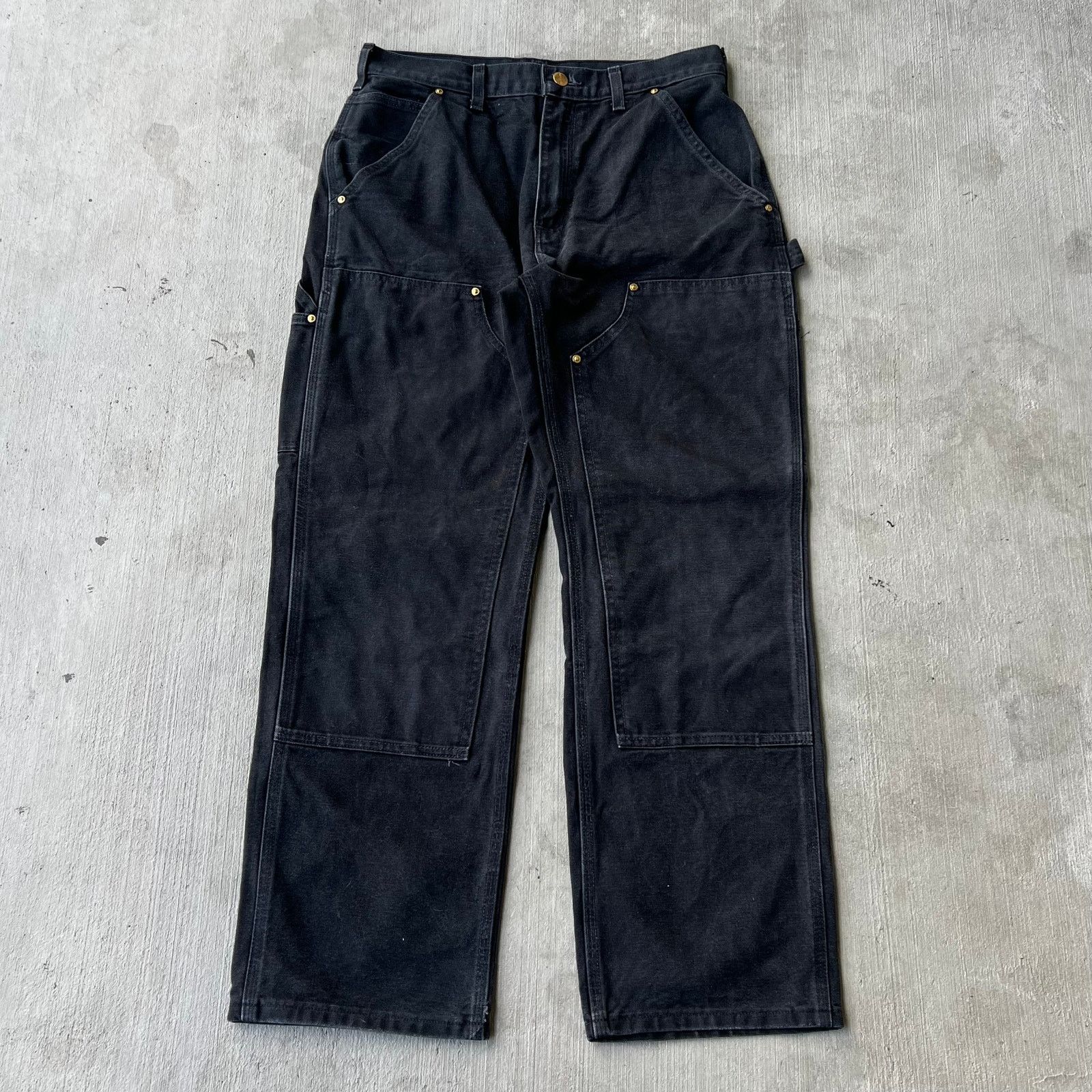 Carhartt × Vintage Carhartt black double knee work wear carpenter pants Size US 30 / EU 46 - 1 Thumbnail
