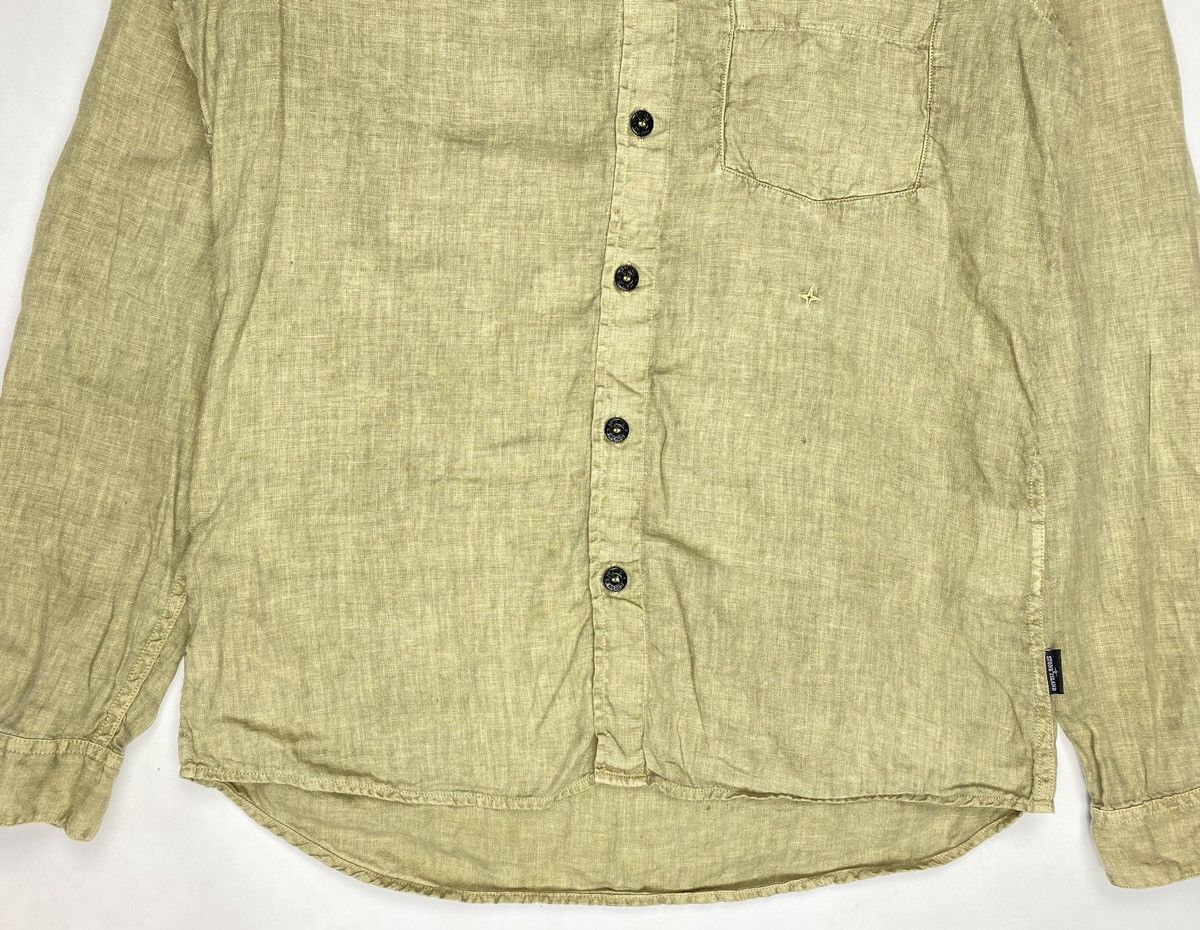 Stone Island Stone Island Linen Button Up Shirt Embroidered Logo Size US M / EU 48-50 / 2 - 4 Thumbnail