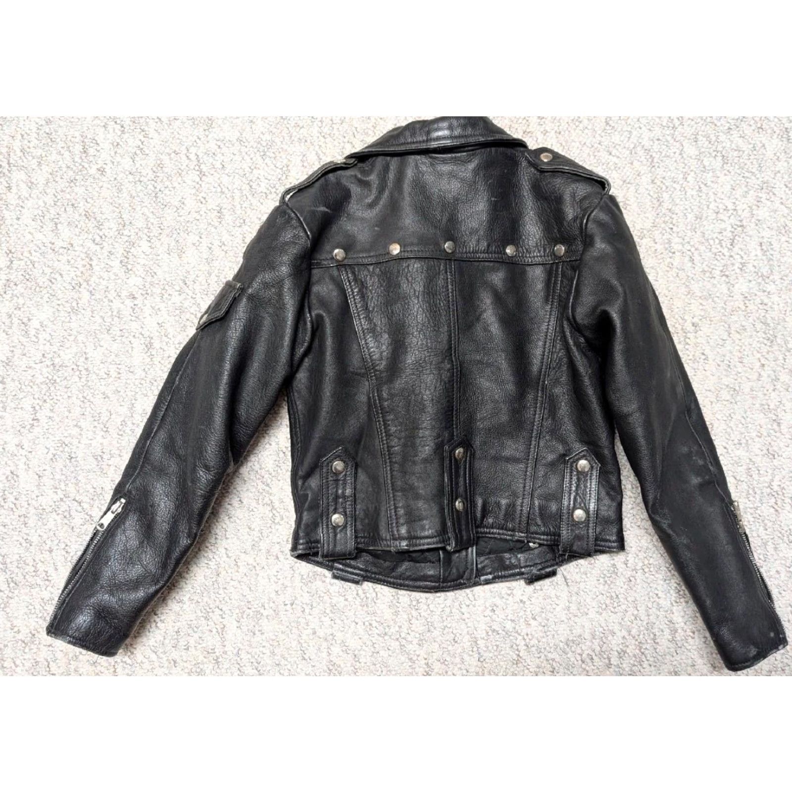 Vintage VINTAGE Leathermen Leather Jacket Biker Women S Black Cowhide 1980s Motorcycle Goth Punk Harley Size S / US 4 / IT 40 - 2 Thumbnail