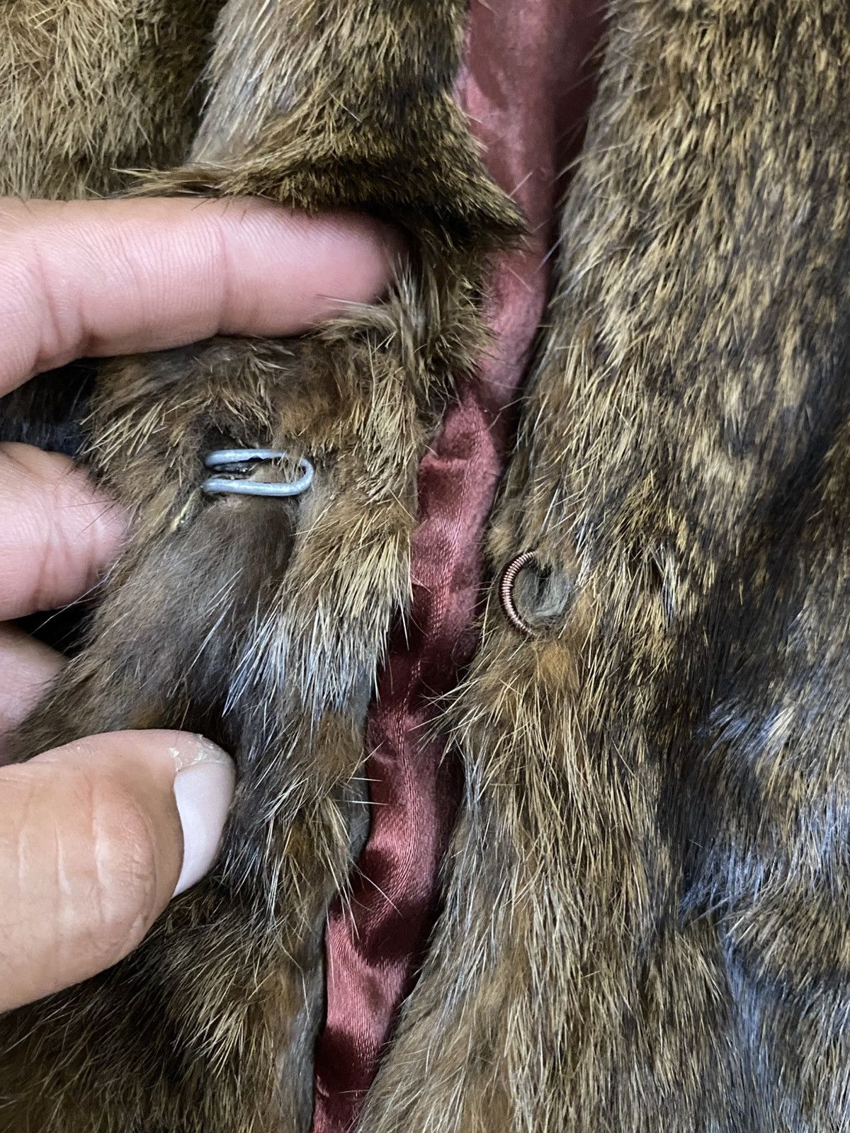 Vintage Vintage Real Fur Coat Brown Striped Jacket Size S / US 4 / IT 40 - 10 Thumbnail