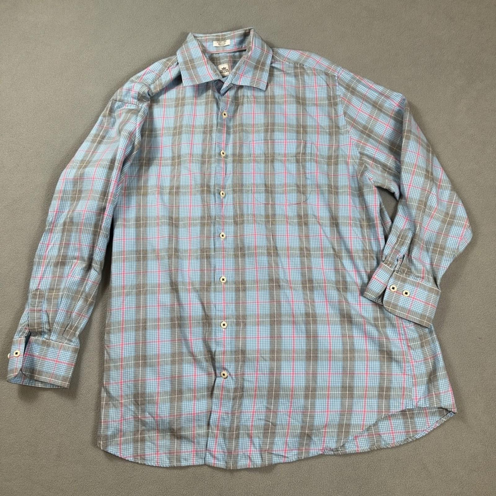 Peter Millar Peter Millar Mens Button Down Shirt XL Plaid Long Sleeve Size US XL / EU 56 / 4 - 1 Thumbnail