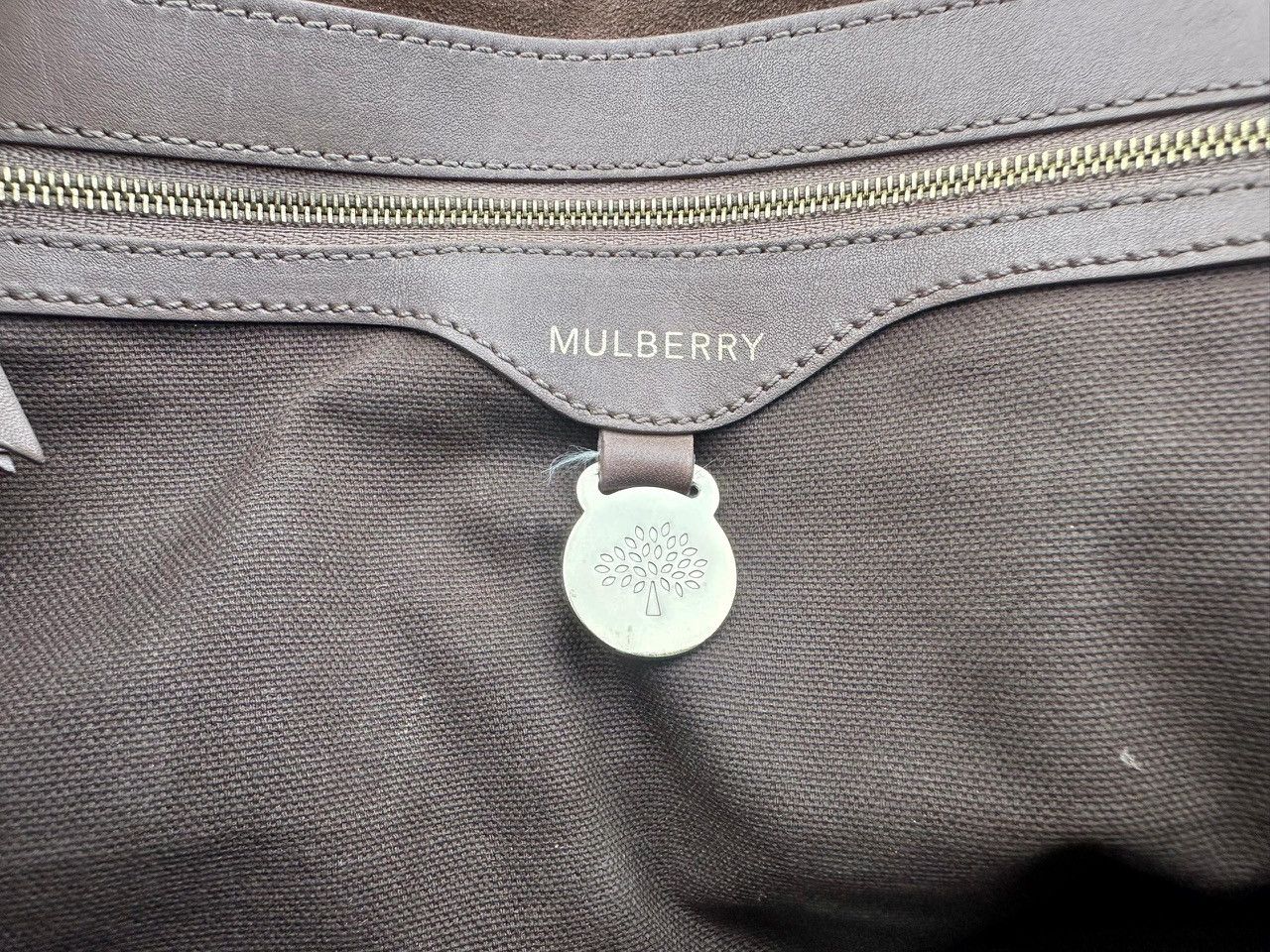 Mulberry Authentic Mulberry Primrose Taupe Calf Leather Top Handle Size ONE SIZE - 9 Thumbnail