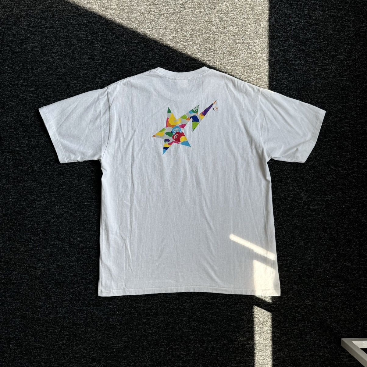Bape Bape Sta ABC Milo Star Logo T-shirt White Size US XXL / EU 58 / 5 - 4 Thumbnail