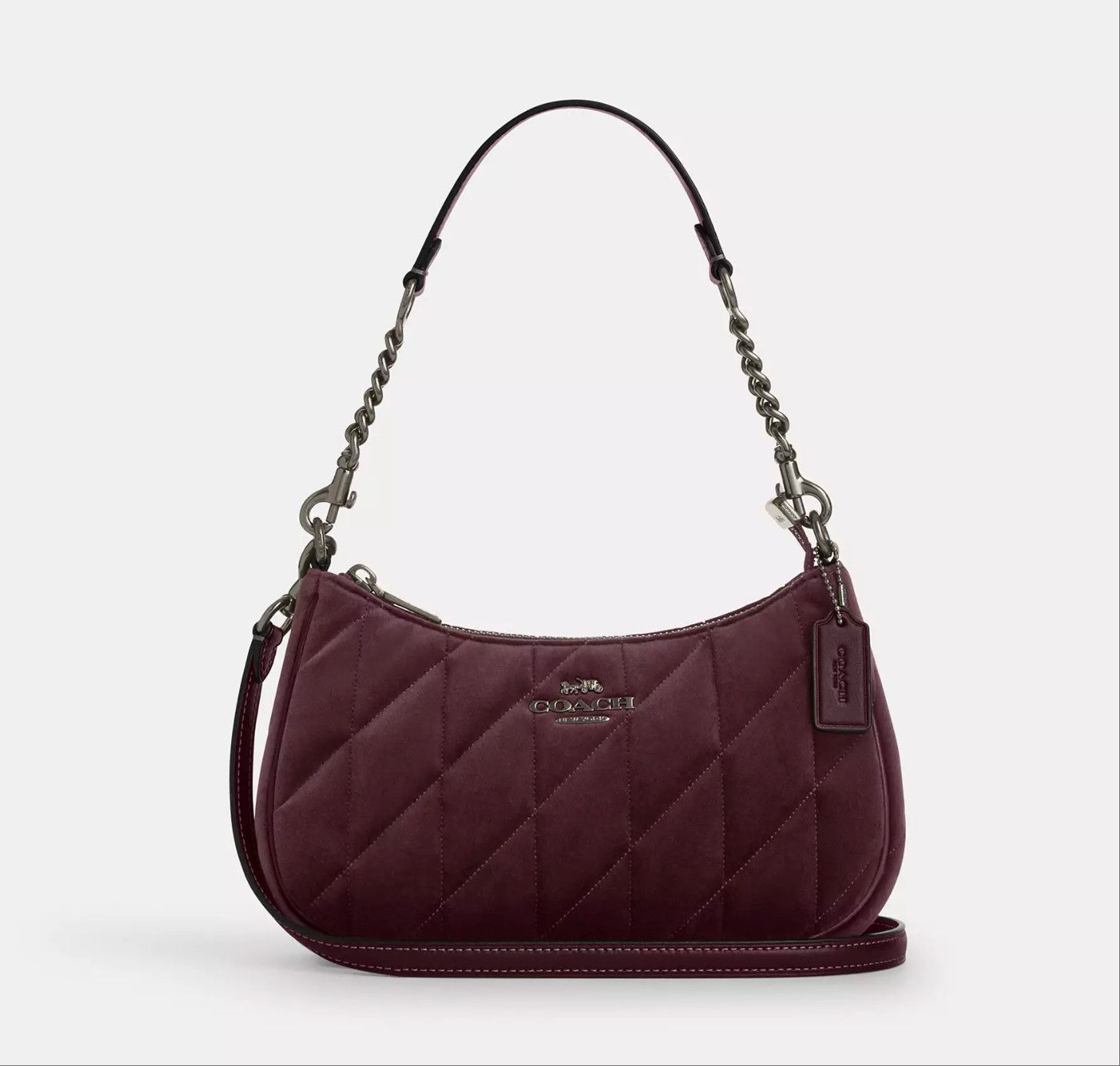 Coach Teri Shoulder Bag In Organic Cotton With Quilting CCW70 Size ONE SIZE - 8 Thumbnail