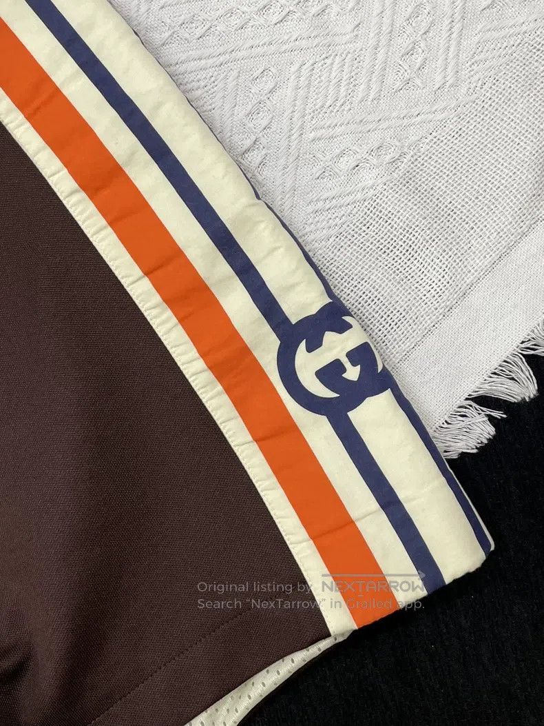 Gucci Gucci Size M Brown side striped letter logo shorts Size US 32 / EU 48 - 2 Thumbnail