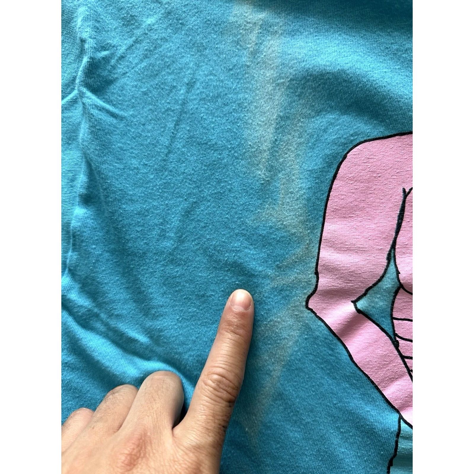 Vintage VINTAGE STUSSY SHIRT Collab with David Shrigley No head XL Blue Mens Graphic Print Short Sleeve T-Shirt 23.25” Chest 30” Length Size US XL / EU 56 / 4 - 3 Thumbnail
