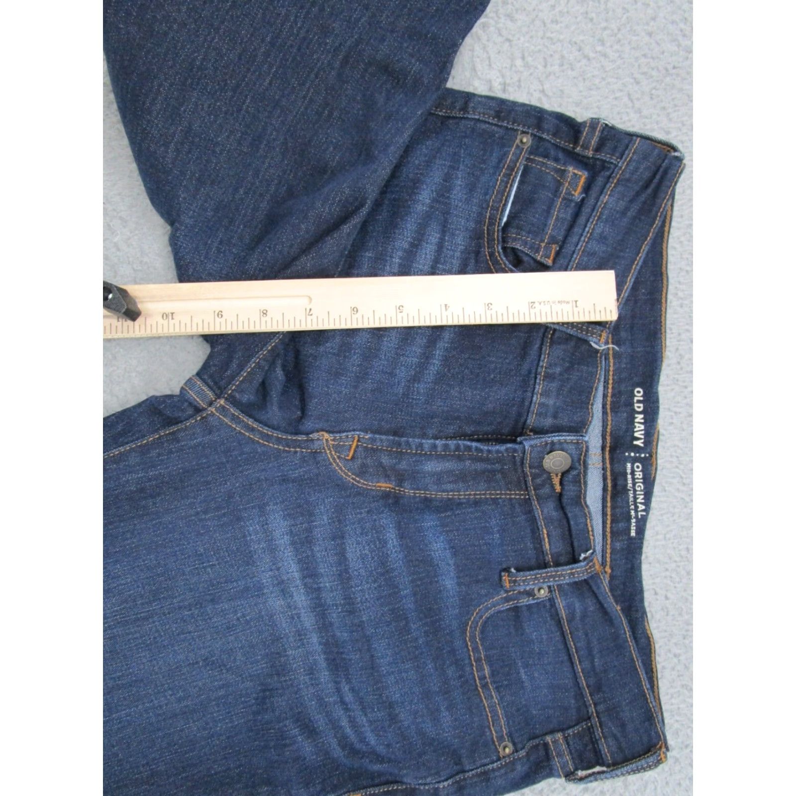 Old Navy Old Navy Dark Wash Blue Stretch Denim Original Mid Rise Jeans Women's Size 6 Size 28" / US 6 / IT 42 - 7 Thumbnail