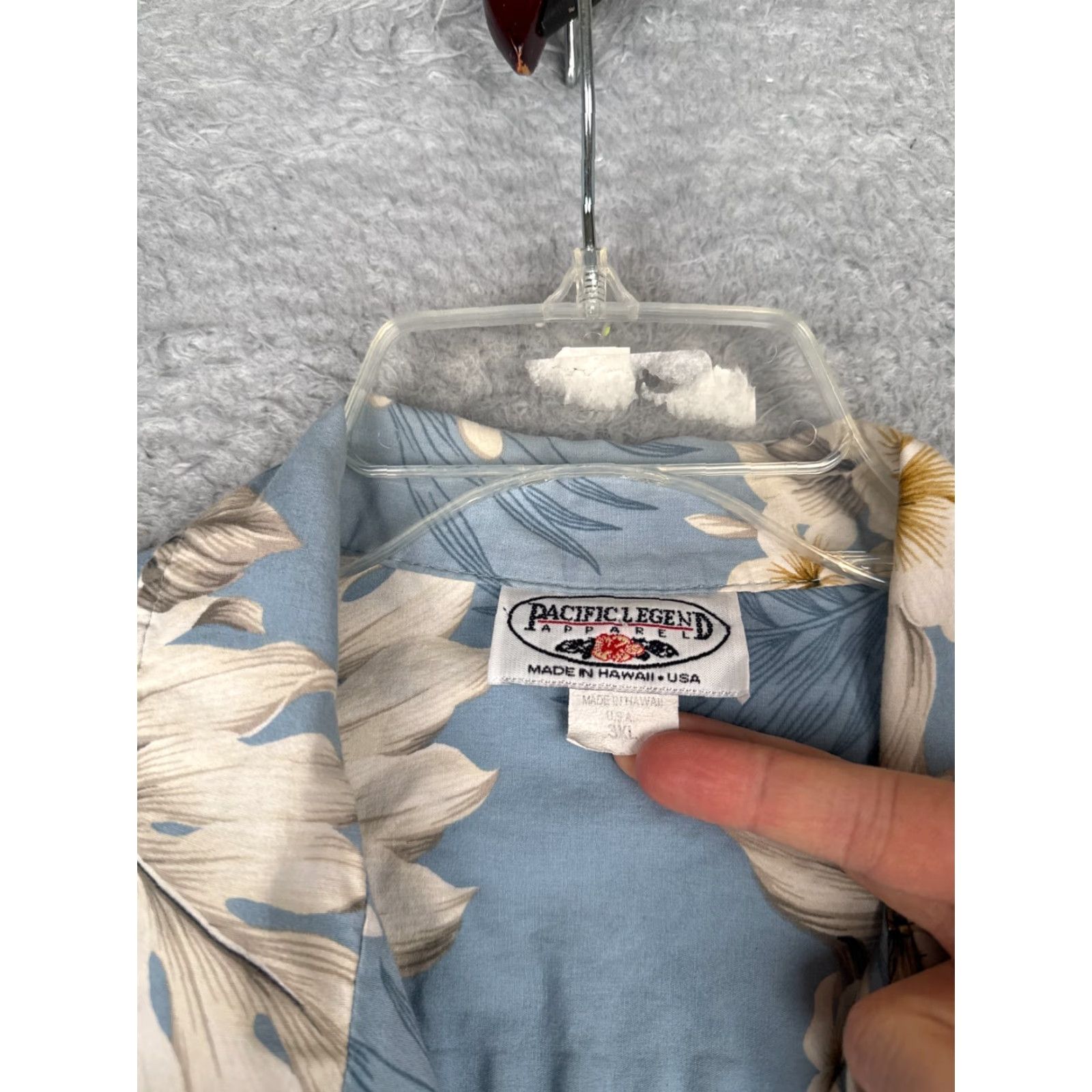 Vintage VINTAGE Pacific Legend Shirt Men 3XL Blue Floral Palm 100% Cotton Hawaiian Size US XXL / EU 58 / 5 - 7 Thumbnail