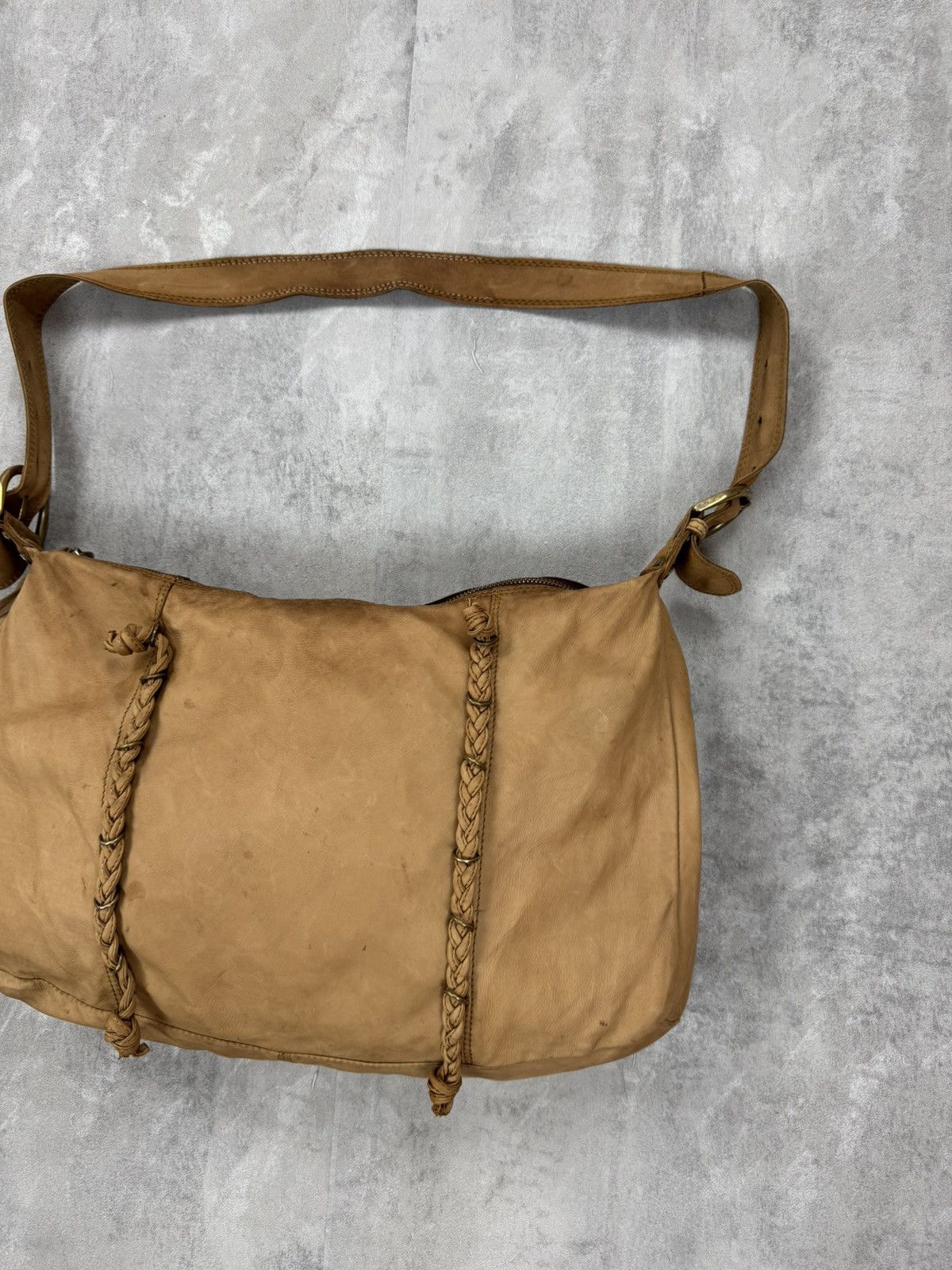 Designer CATERINA LUCCHI Shoulder Bag Leather Fringe Woven Italian Size ONE SIZE - 4 Thumbnail