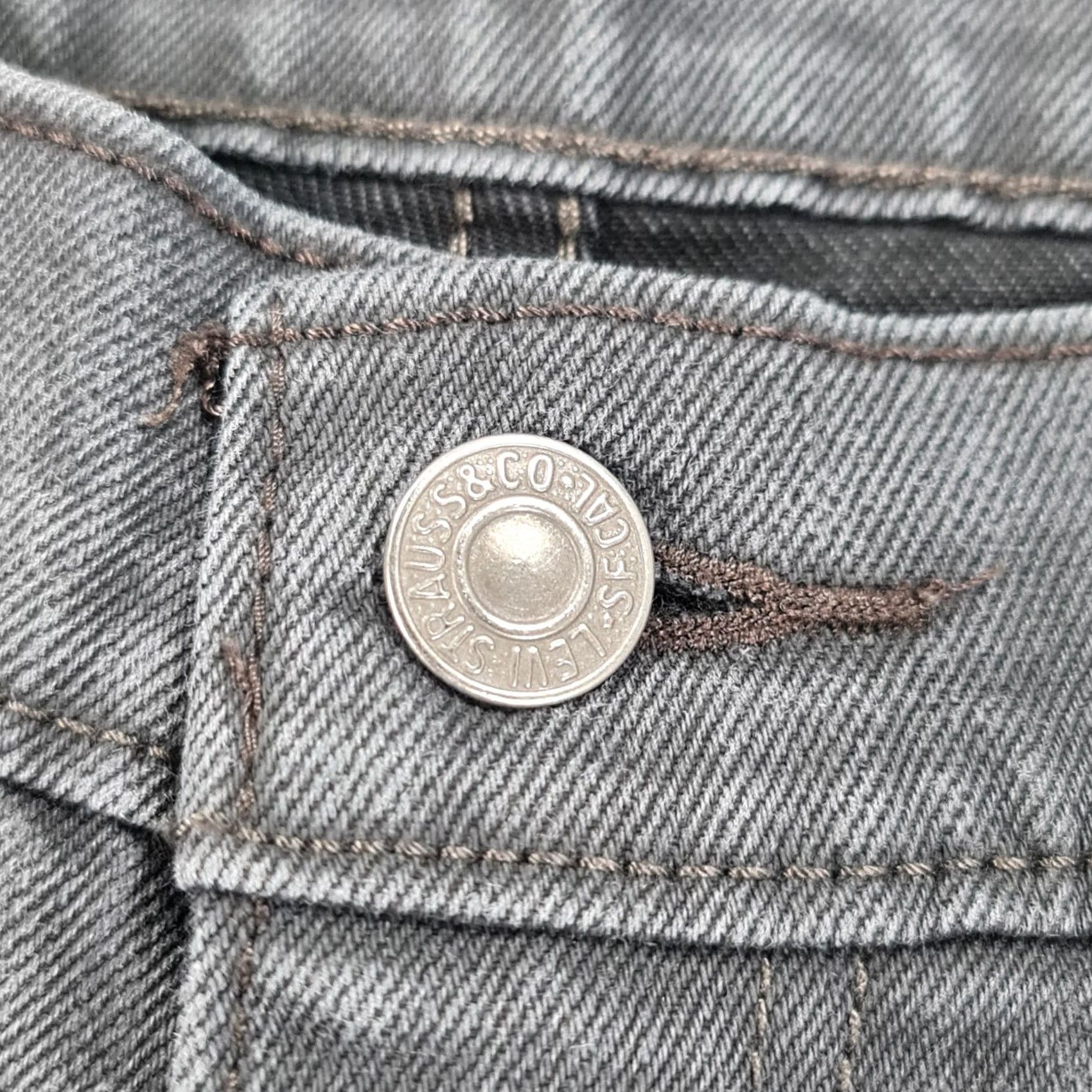 Levi's Levi's 541 Jeans Mens Athletic Straight Leg Stretch Denim W31 L32 Grey Blue 5-Pocket Belt Loops Cotton Elastane Regular Fit Vintage No Size US 31 - 3 Thumbnail