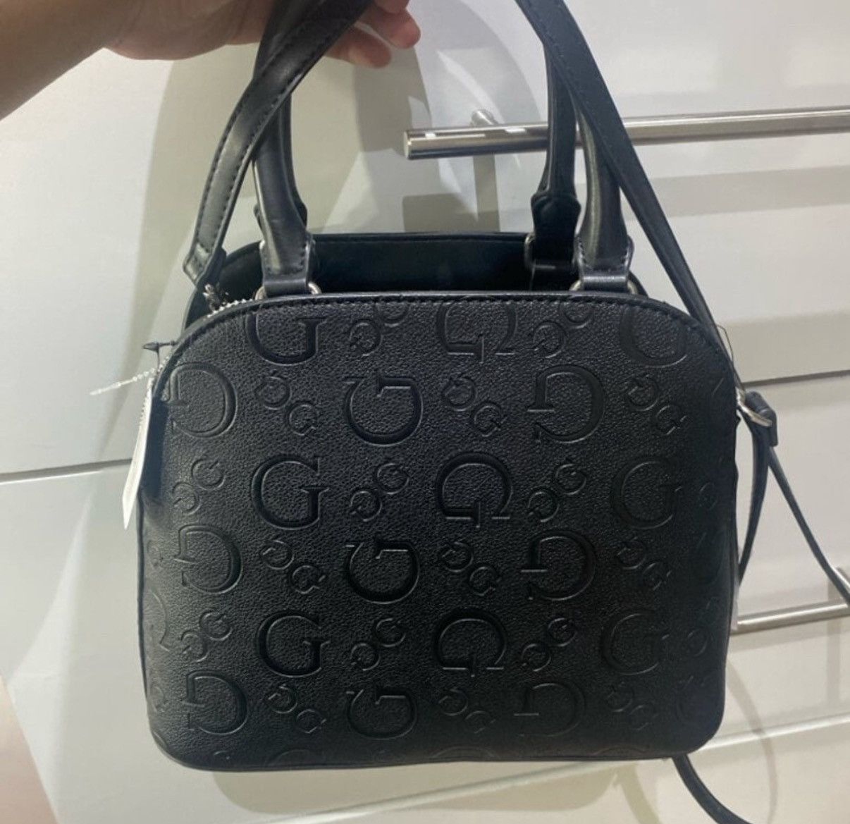 Guess Guess Kamri Mini Dome Satchel black logo pattern Size ONE SIZE - 2 Thumbnail