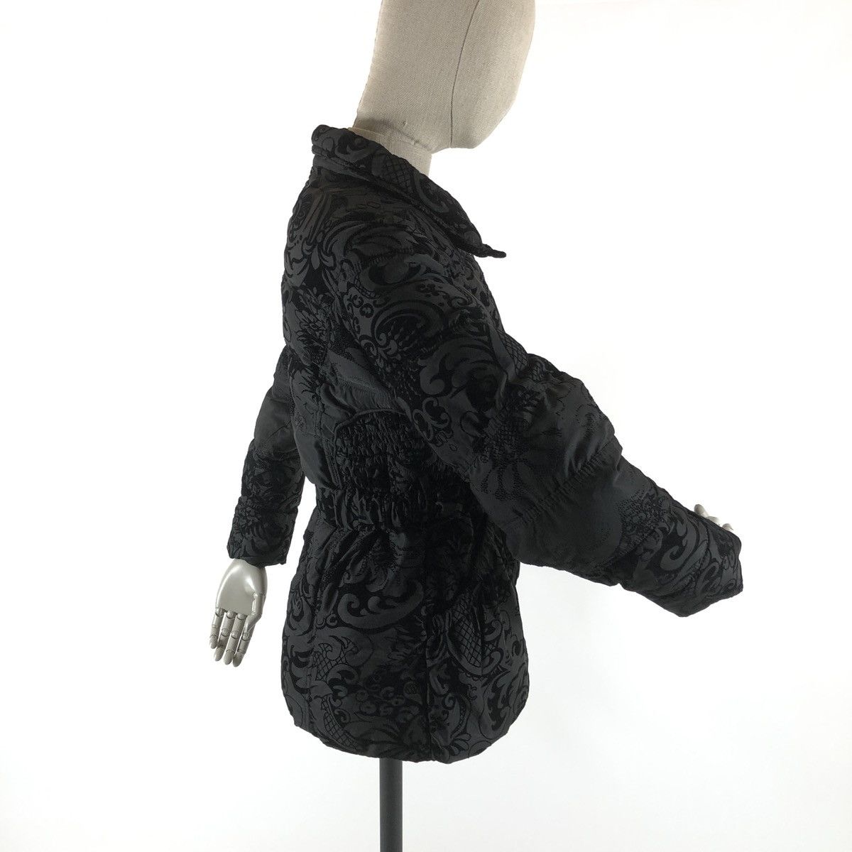Designer × Desigual Women's DESIGUAL WHY? Black Floral Pattern With Belt Puffer Down Jacket Coat Bomber Size M / US 6-8 / IT 42-44 - 8 Thumbnail
