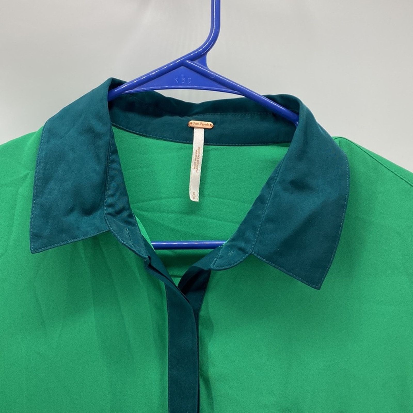 Free People Free People Two Tone Green Tunic Shirt longline size S Size S / US 4 / IT 40 - 4 Thumbnail