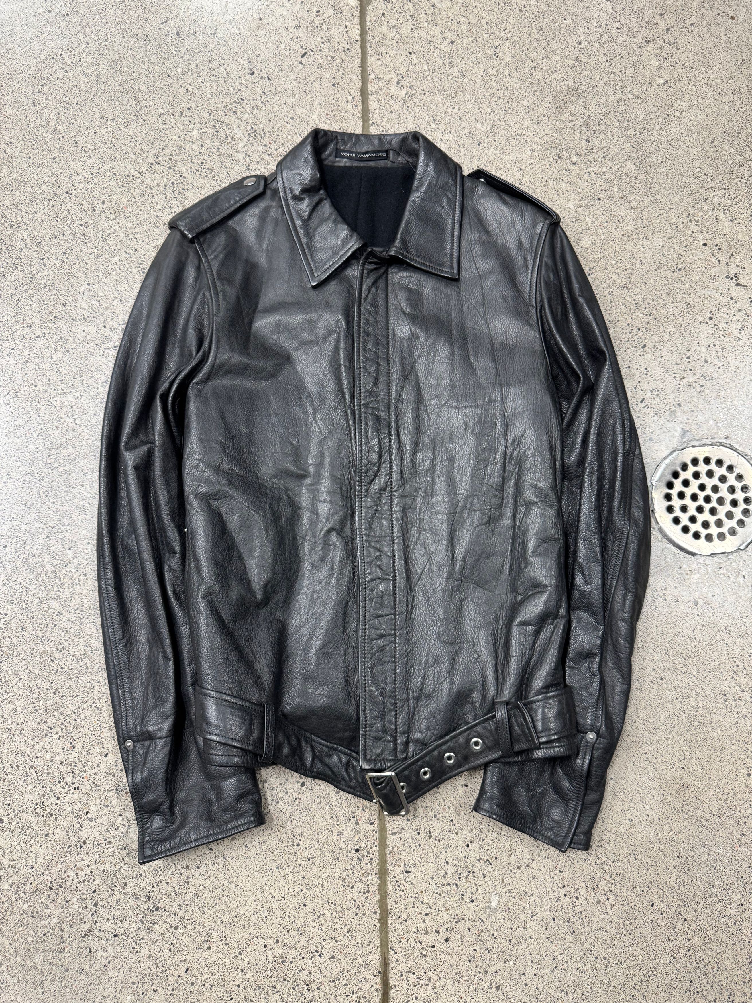 Yohji Yamamoto Vintage Yohji Yamamoto Y’s ‘Horse Hide’ Belt Leather Jacket Size US M / EU 48-50 / 2 - 1 Thumbnail