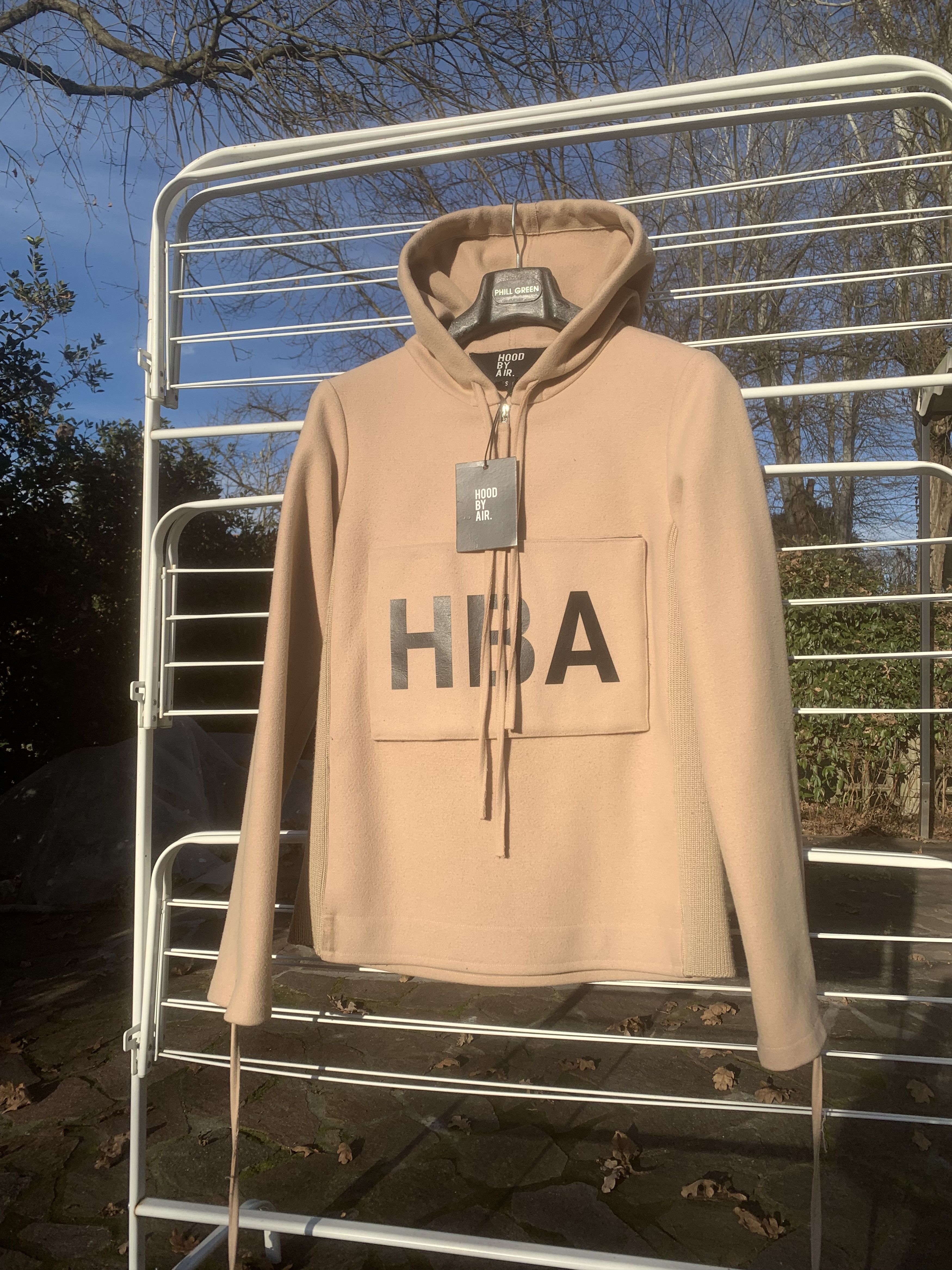 Hood By Air Archive HBA camel boiled wool hoodie logo patch Size US S / EU 44-46 / 1 - 2 Thumbnail
