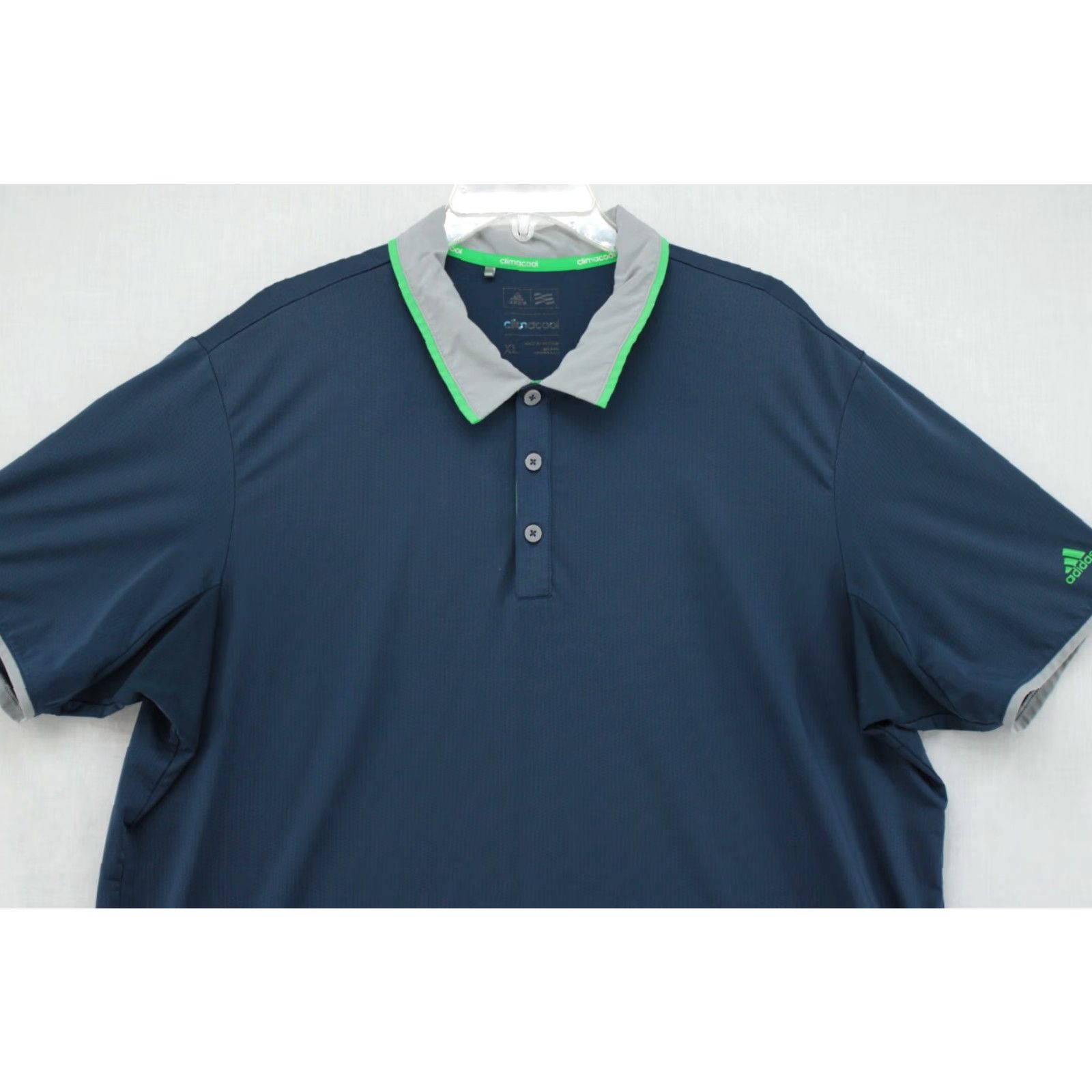 Adidas Adidas Climacool Performance Golf Polo Shirt Mens XL Blue Green Breathable Polo Shirt Golf Adidas Climacool Size US XL / EU 56 / 4 - 2 Thumbnail