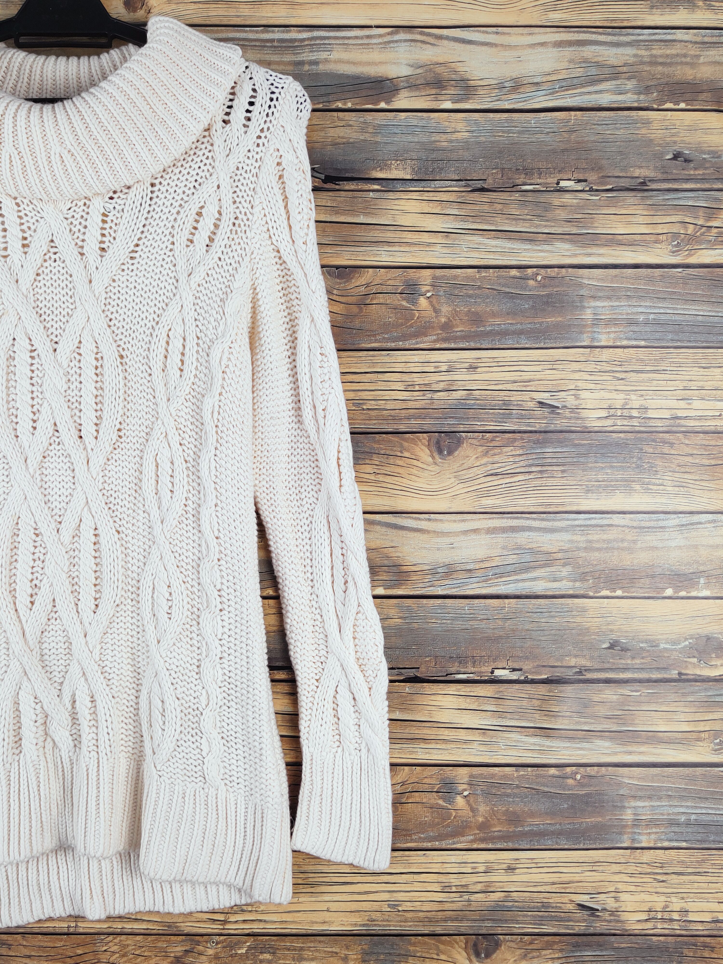 Aran Isles Knitwear × Japanese Brand × Talbots Talbots Cream aran isle cable Knitwear Sweatshirts #W1176 Size M / US 6-8 / IT 42-44 - 5 Thumbnail