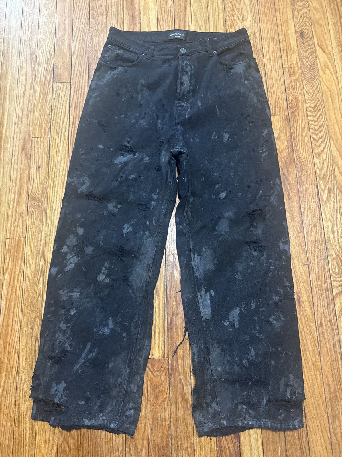 Balenciaga Balenciaga Super Destroyed Distressed Jeans in Black Size US 36 / EU 52 - 1 Thumbnail