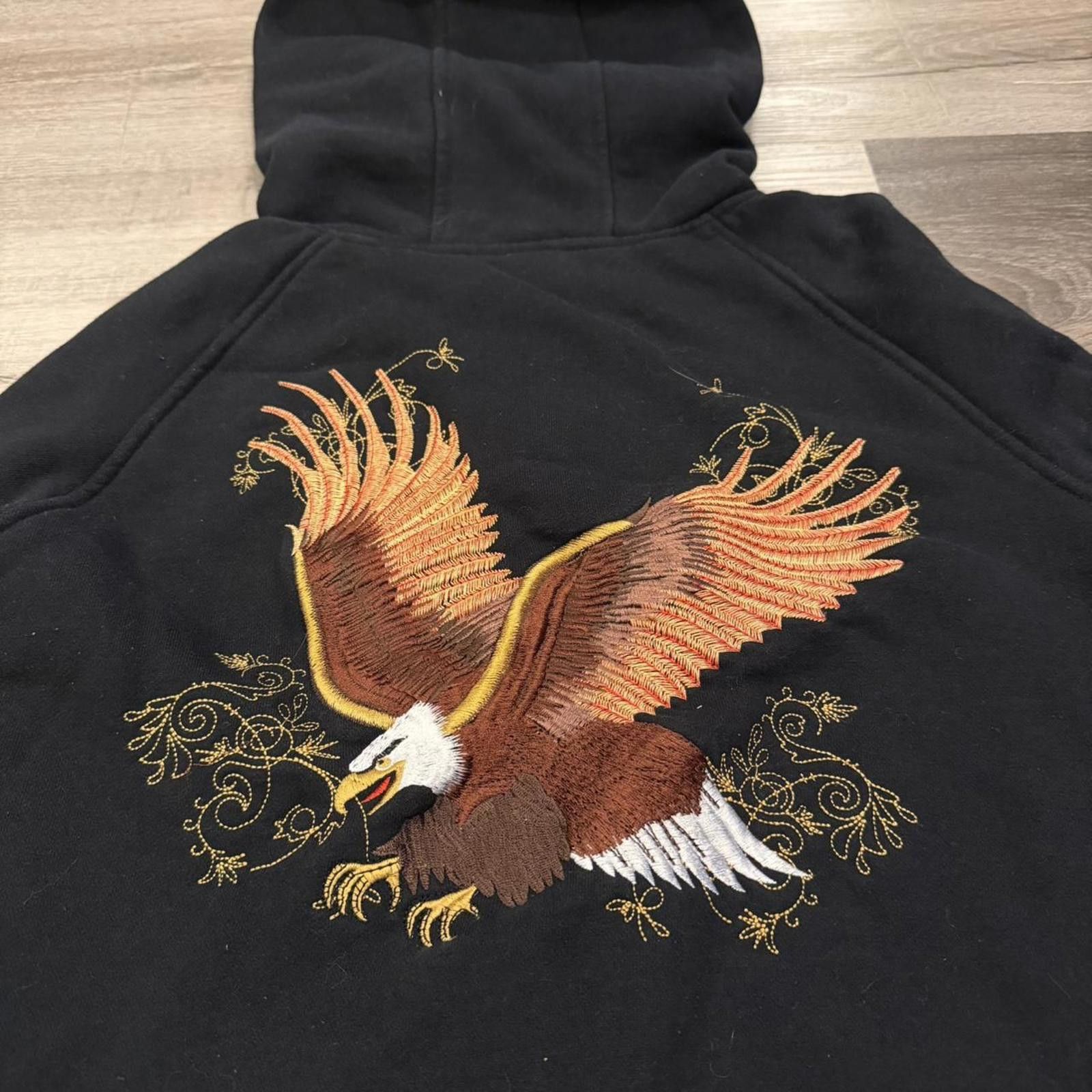Harley Davidson vintage Harley Davidson cafe embroidered eagle zip up hoodie Size L / US 10 / IT 46 - 1 Thumbnail