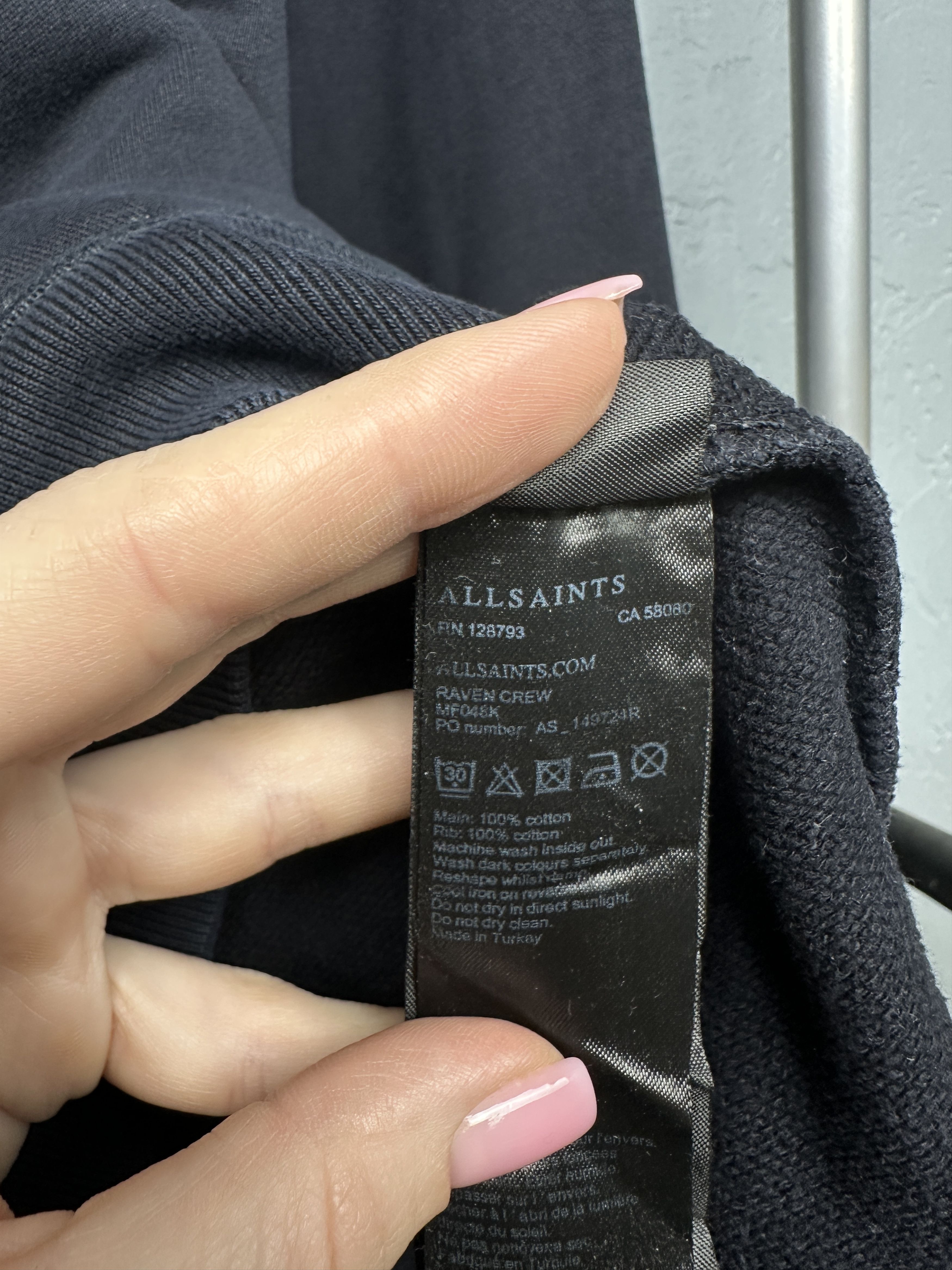 Allsaints Allsaints Vintage Mens Raven Crew Neck Sweatshirt Size US S / EU 44-46 / 1 - 5 Thumbnail