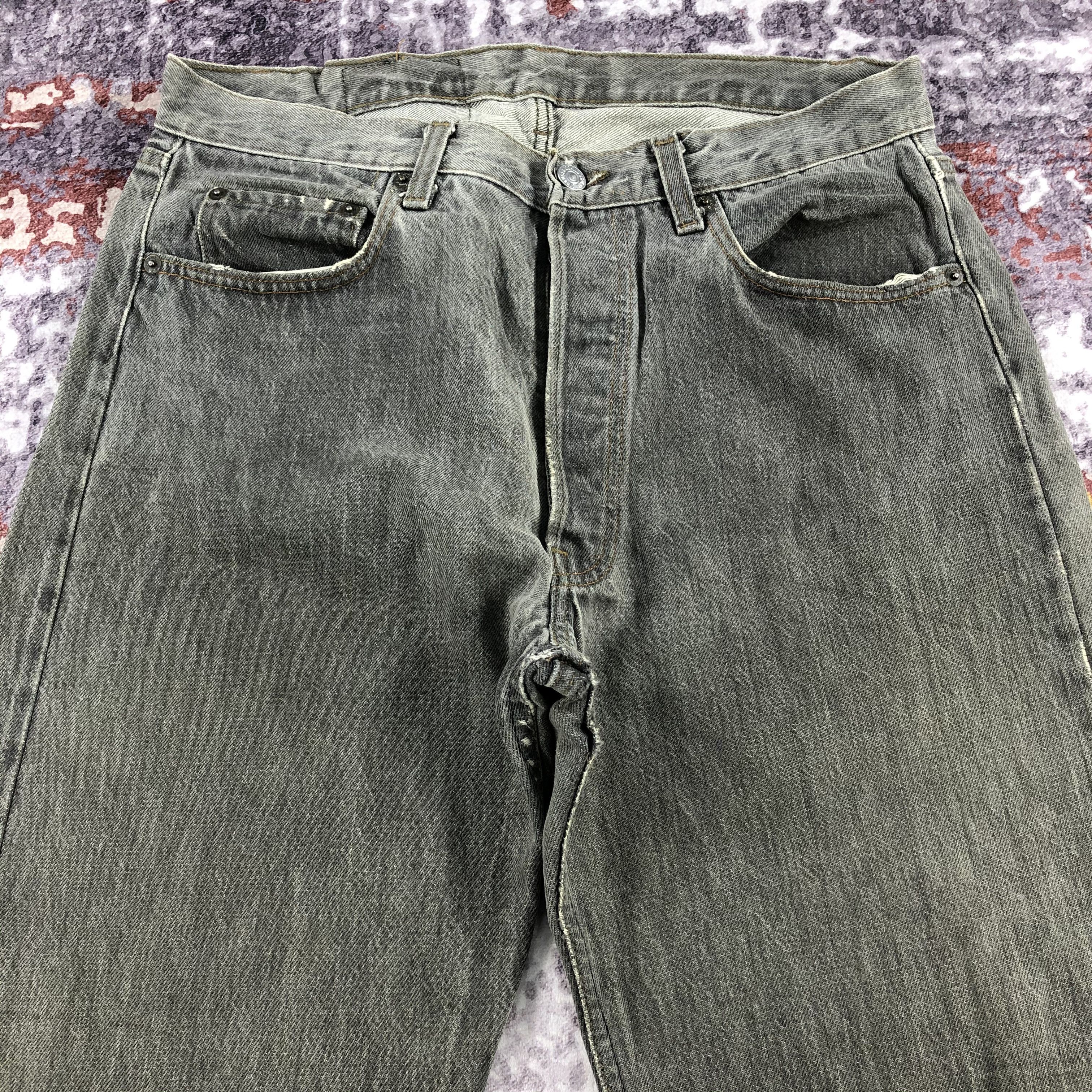 Levi's 90s Vintage Faded Black Levis 501 Jeans-JM2092 Size US 33 - 3 Thumbnail
