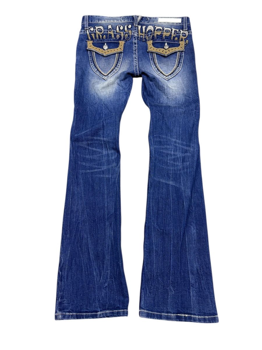 Hysteric Glamour Vintage Flared Jeans Grasshopper Denim Skulls Boot Cut 4🟦 Size US 30 / EU 46 - 1 Thumbnail