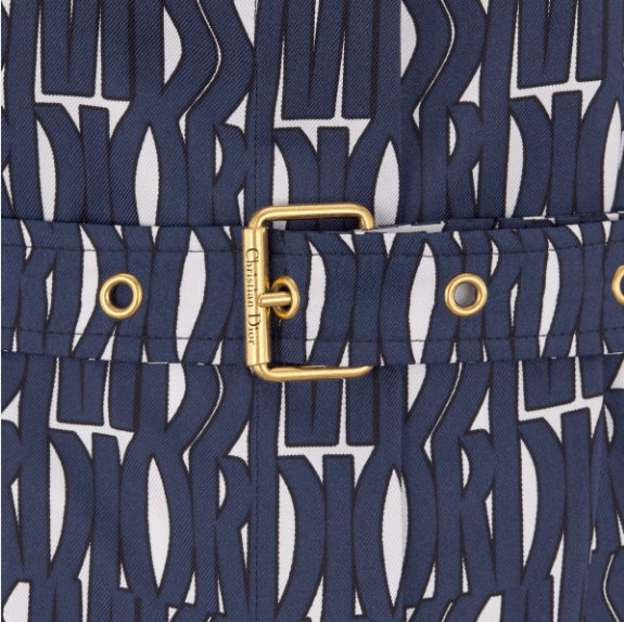 Dior o1w1db11225 451R45 Mini Shirt Dress in Navy Blue/White Size XL / US 12-14 / IT 48-50 - 3 Thumbnail