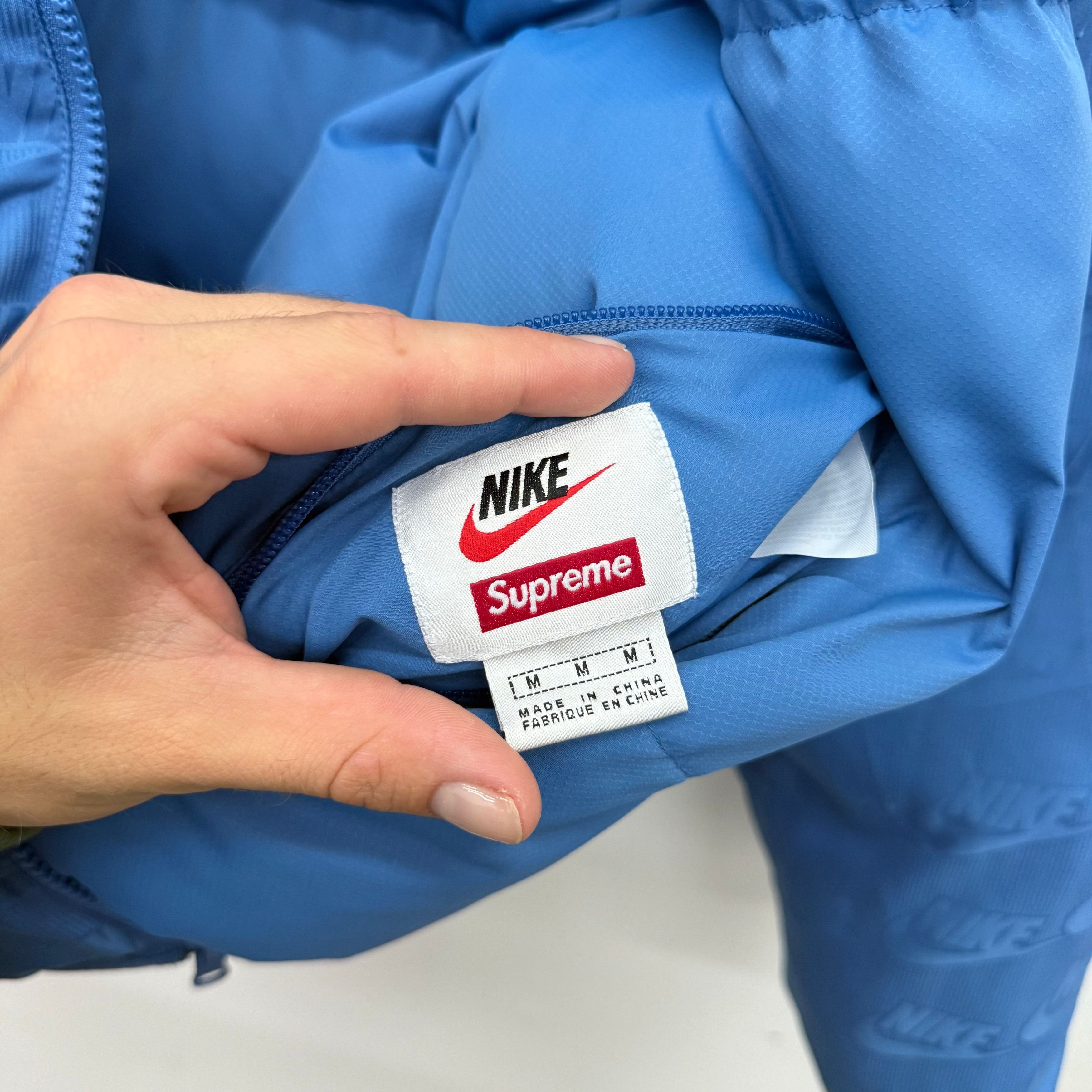 Nike × Supreme Supreme Nike Snakeskin Blue Puffer Jacket - Size M Size US M / EU 48-50 / 2 - 7 Thumbnail