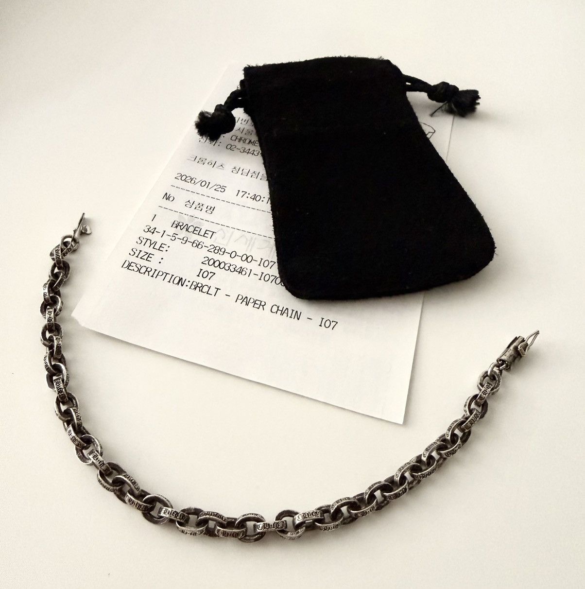 Chrome Hearts Chrome hearts paper chain bracelet 7inch Size ONE SIZE - 1 Thumbnail